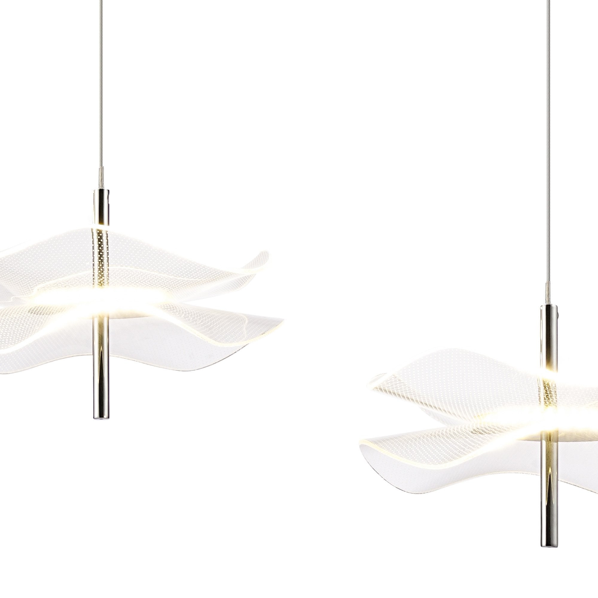 Fabula Holly 3 Light LED Linear Pendant - Polished Chrome