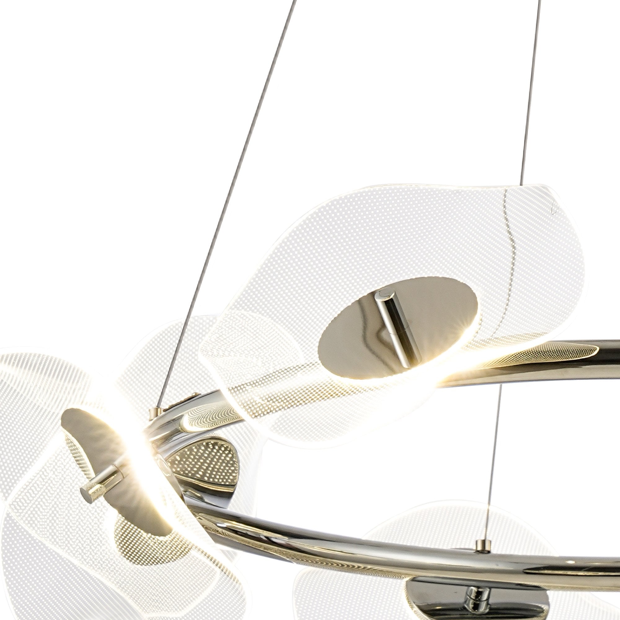 Fabula Holly 8 Light LED Ring Pendant - Polished Chrome