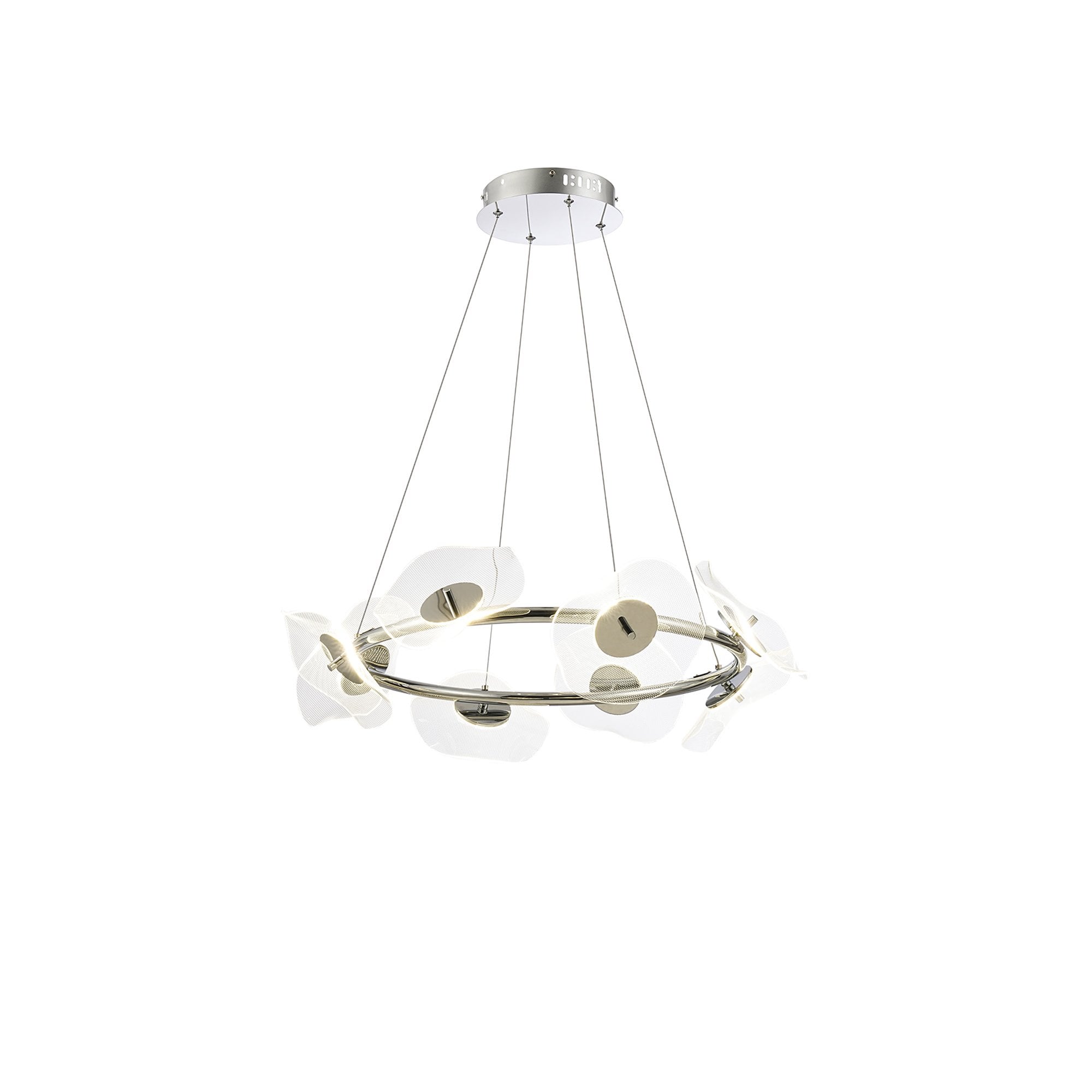 Fabula Holly 8 Light LED Ring Pendant - Polished Chrome