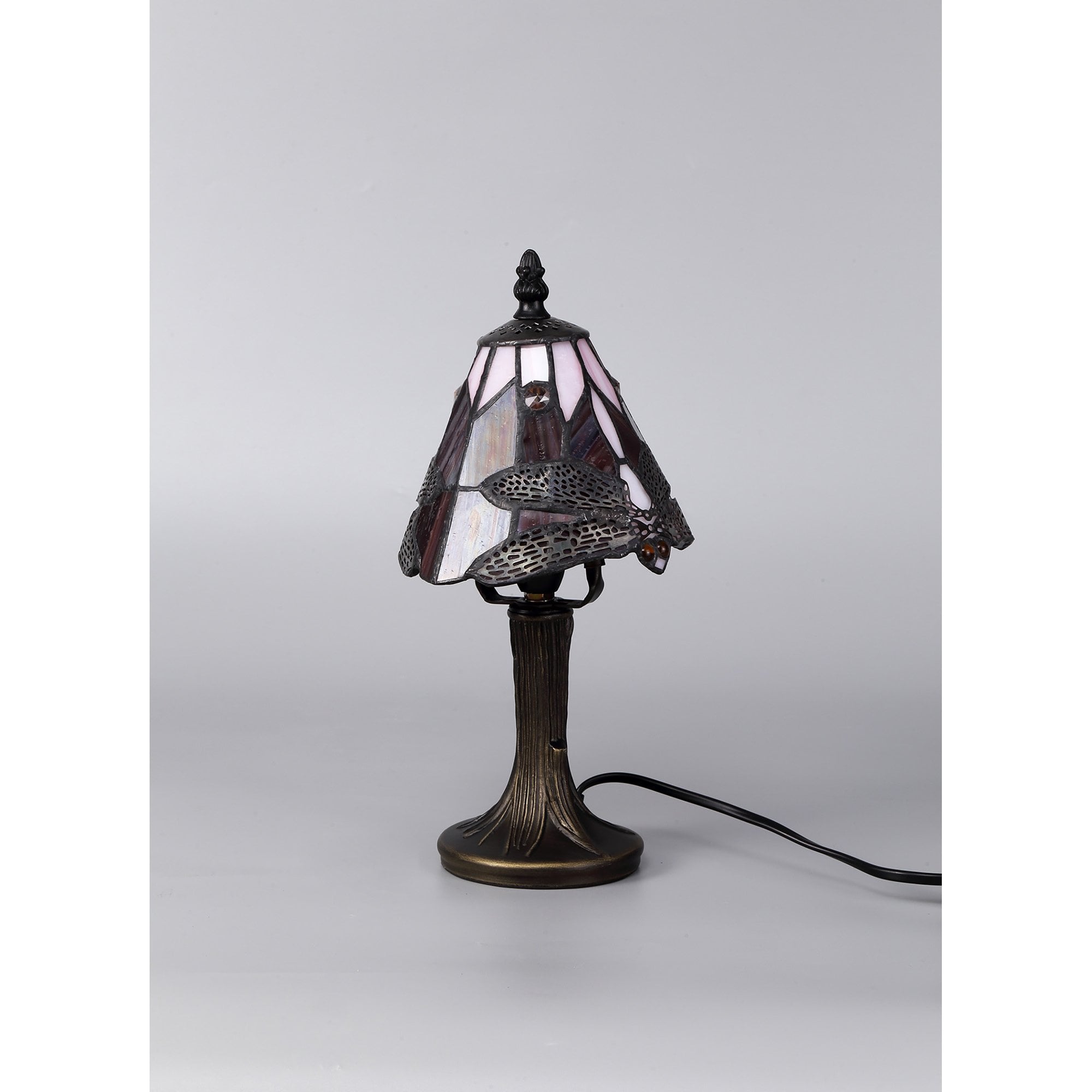 Fabula Hornbeam Single Tiffany Table Lamp - Purple & Pink