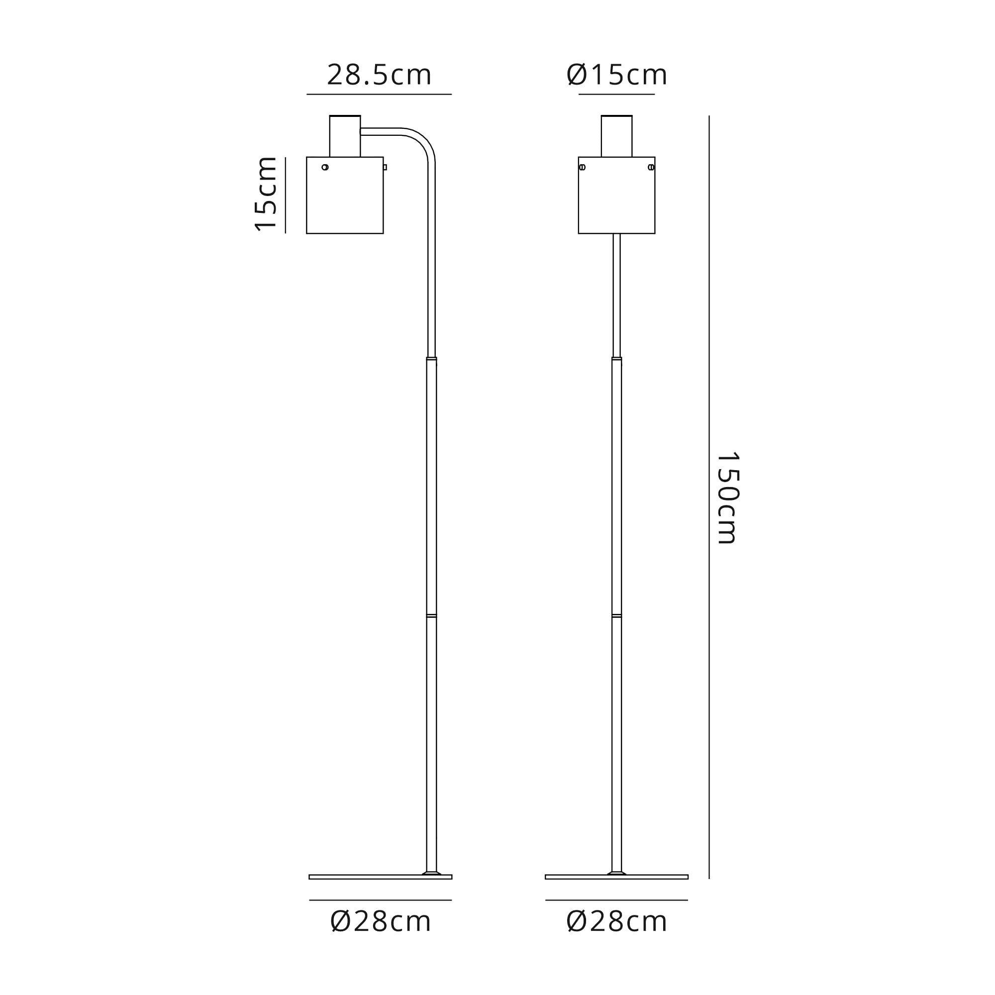 Fabula Kendon Single Floor Lamp - Mocha & Amber Glass