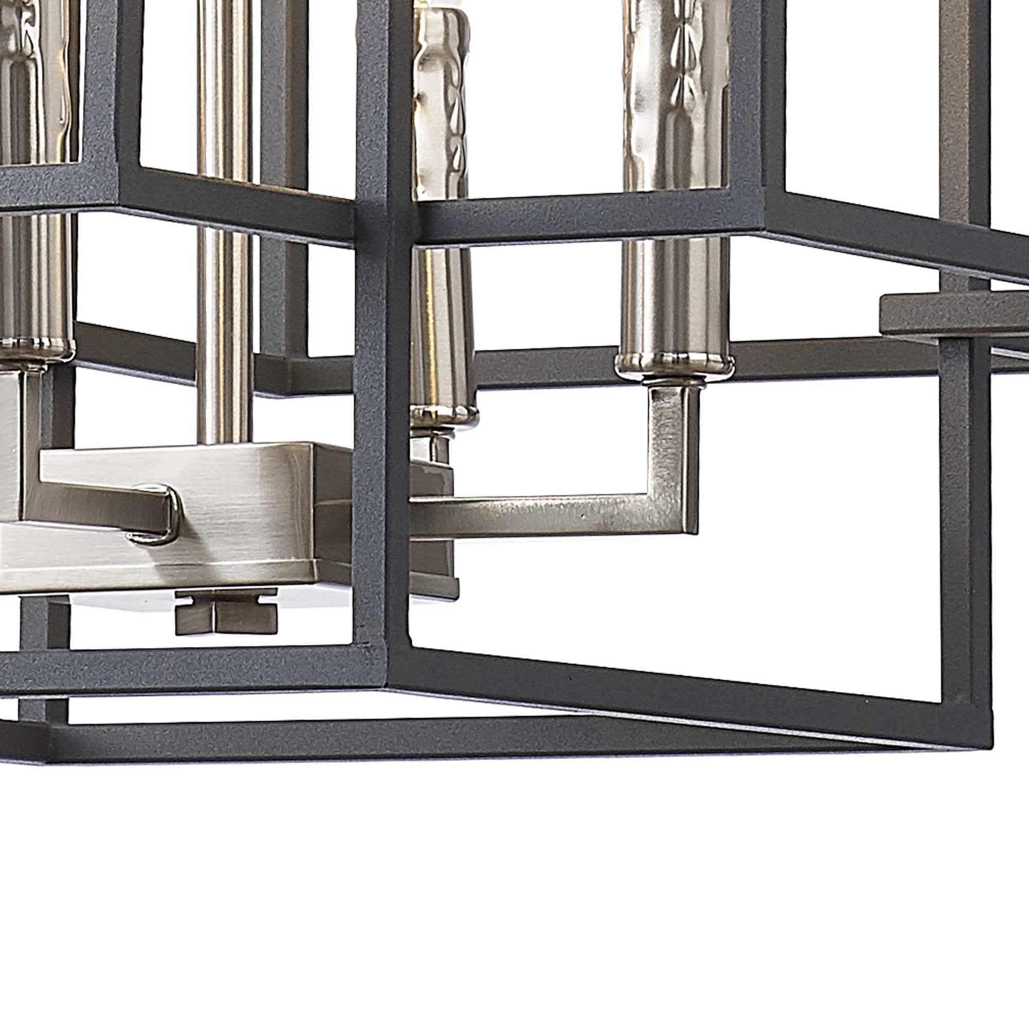Fabula Kimberley 4 Light Pendant - Anthracite & Satin Nickel
