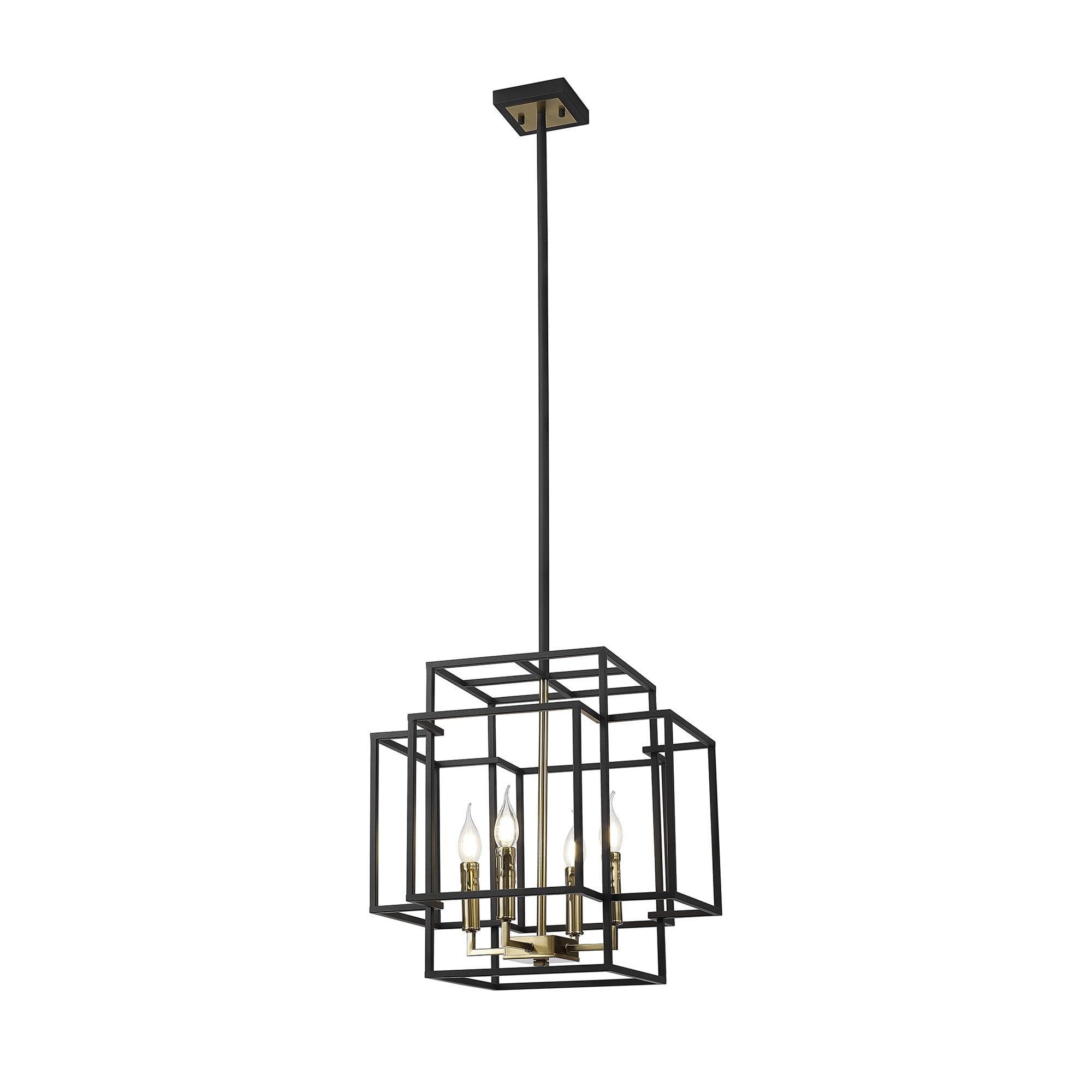 Fabula Kimberley 4 Light Pendant - Black & Gold