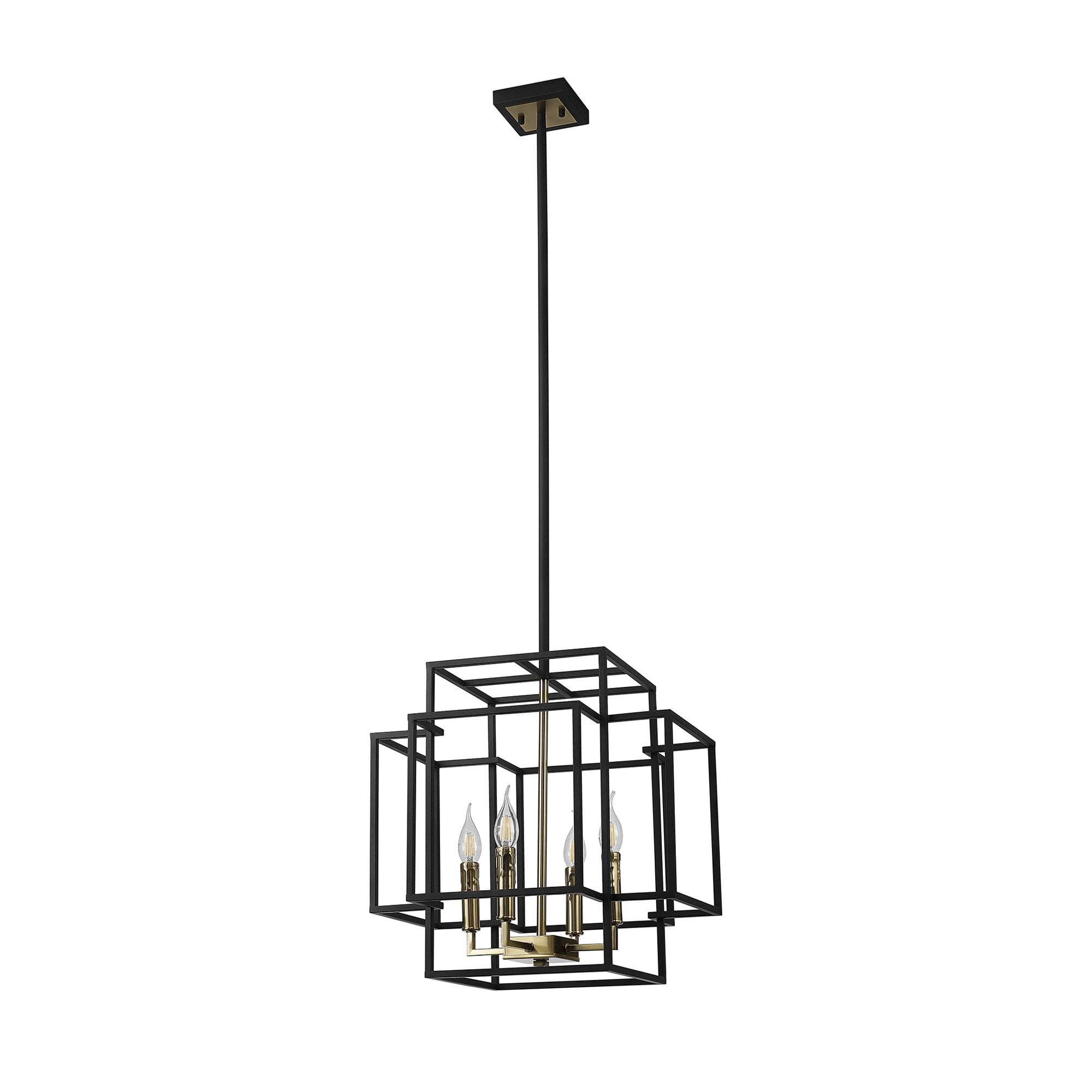 Fabula Kimberley 4 Light Pendant - Black & Gold