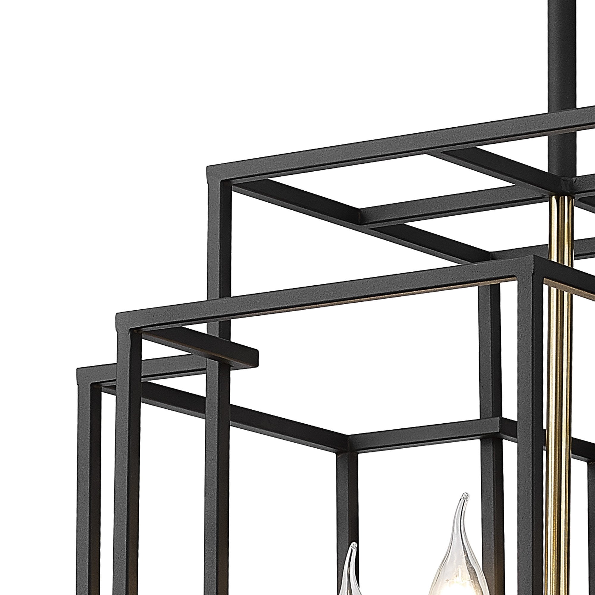 Fabula Kimberley 4 Light Pendant - Black & Gold