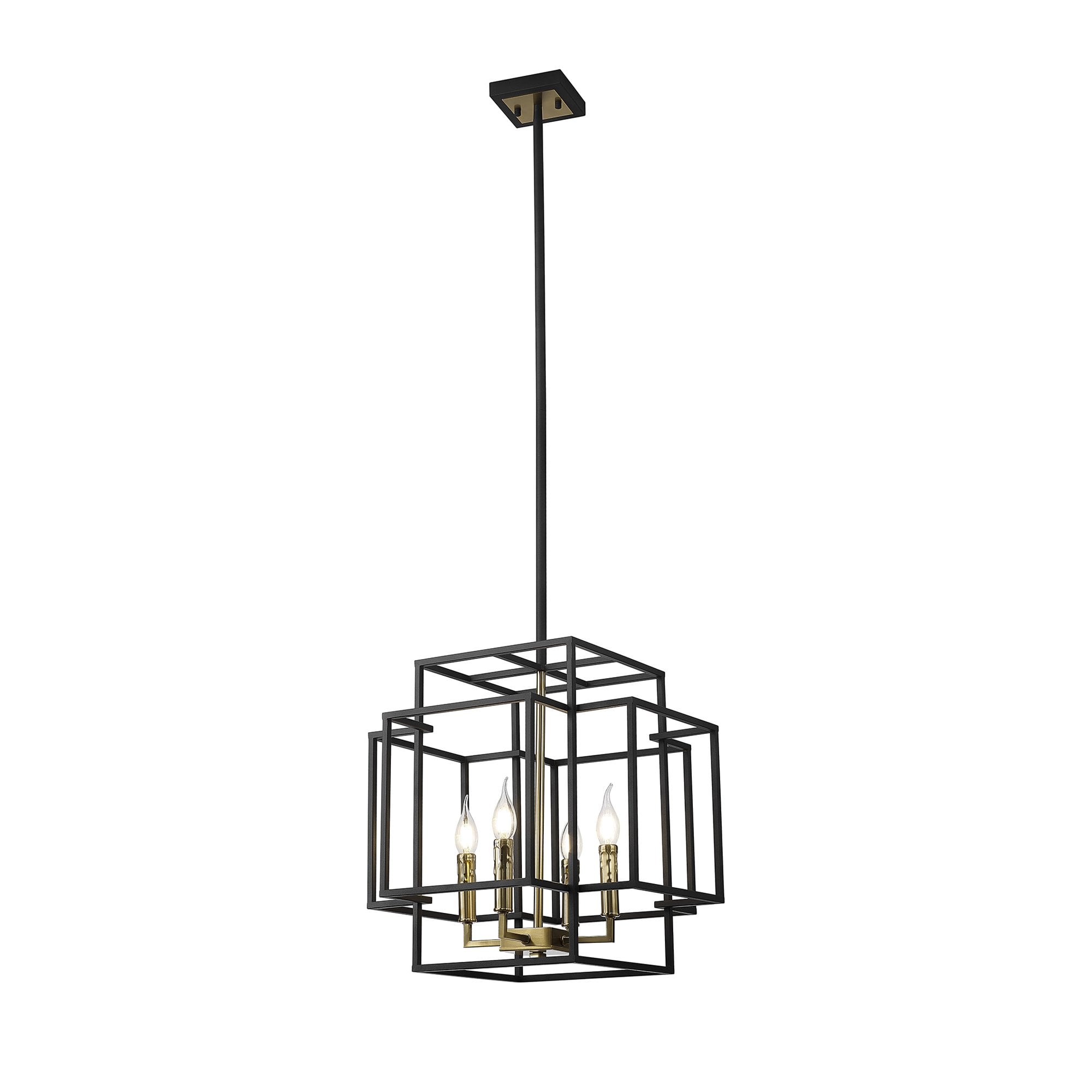 Fabula Kimberley 4 Light Pendant - Black & Gold