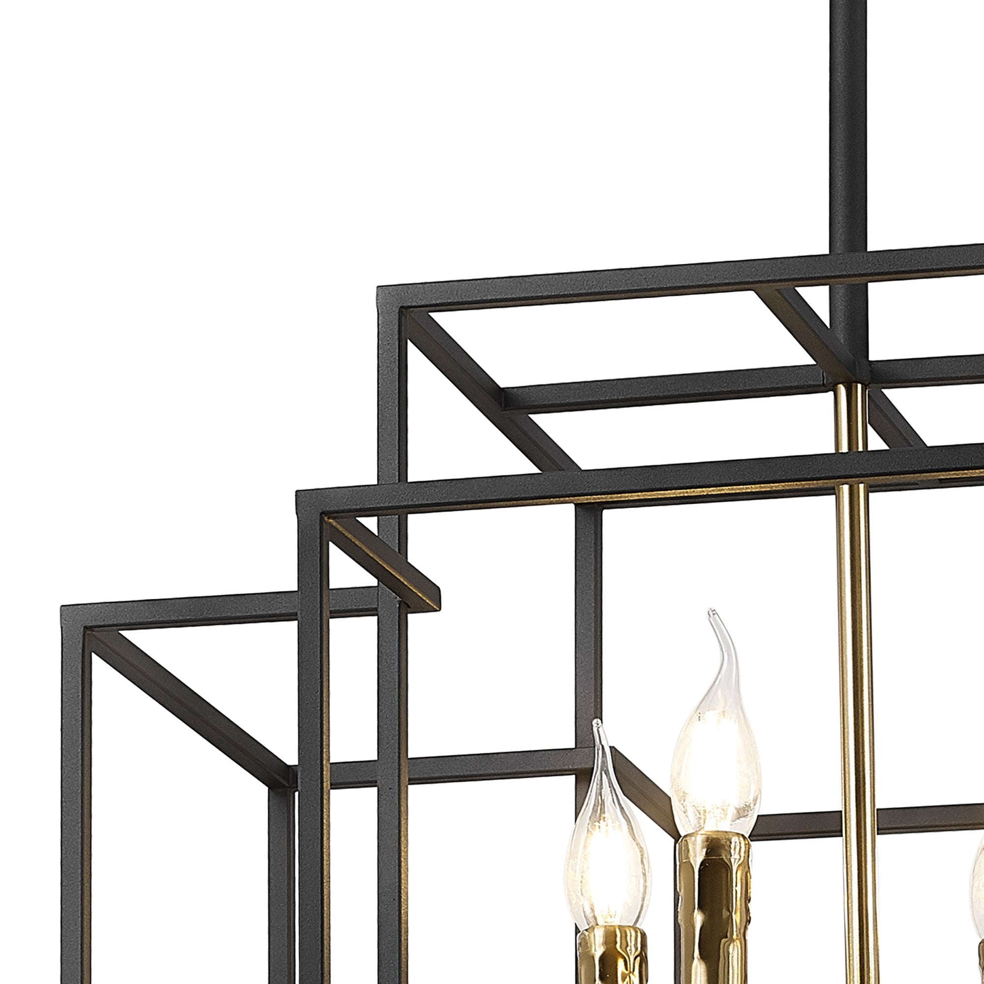 Fabula Kimberley 8 Light Pendant - Black & Gold