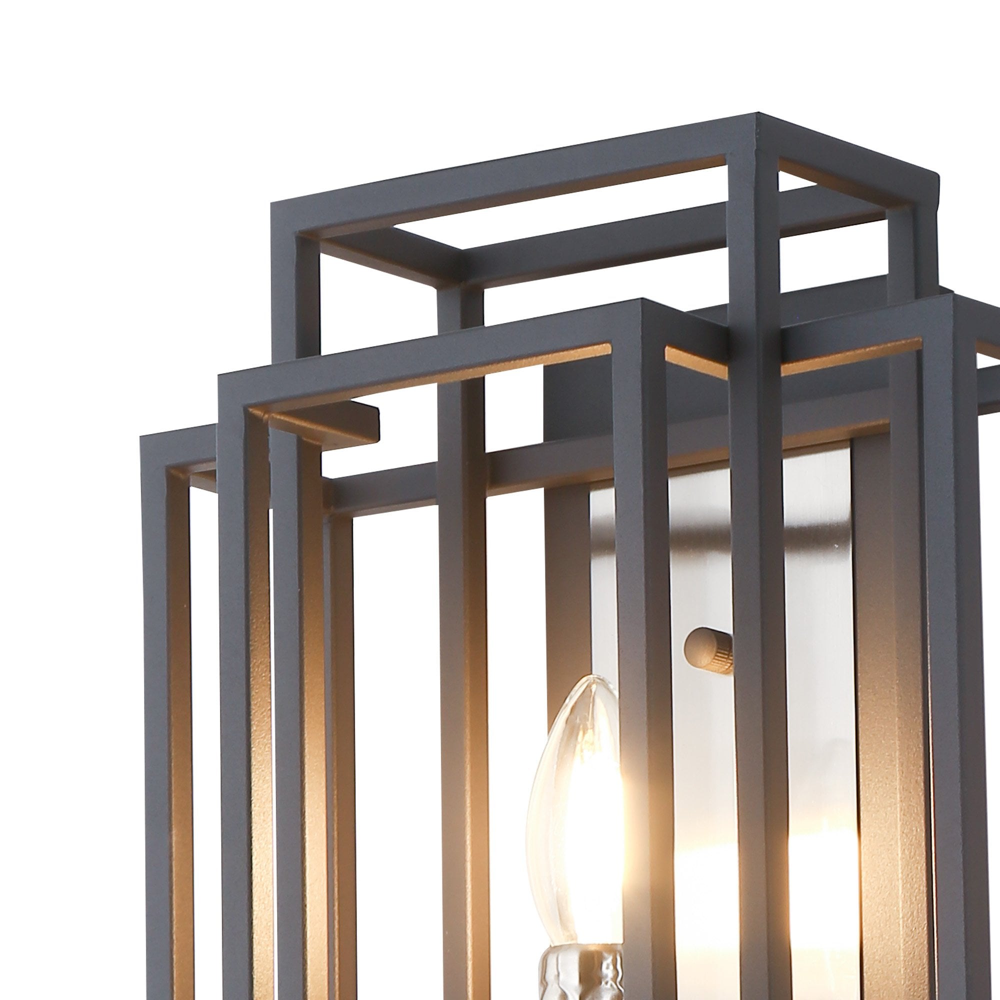 Fabula Kimberley Single Wall Lamp - Anthracite & Satin Nickel