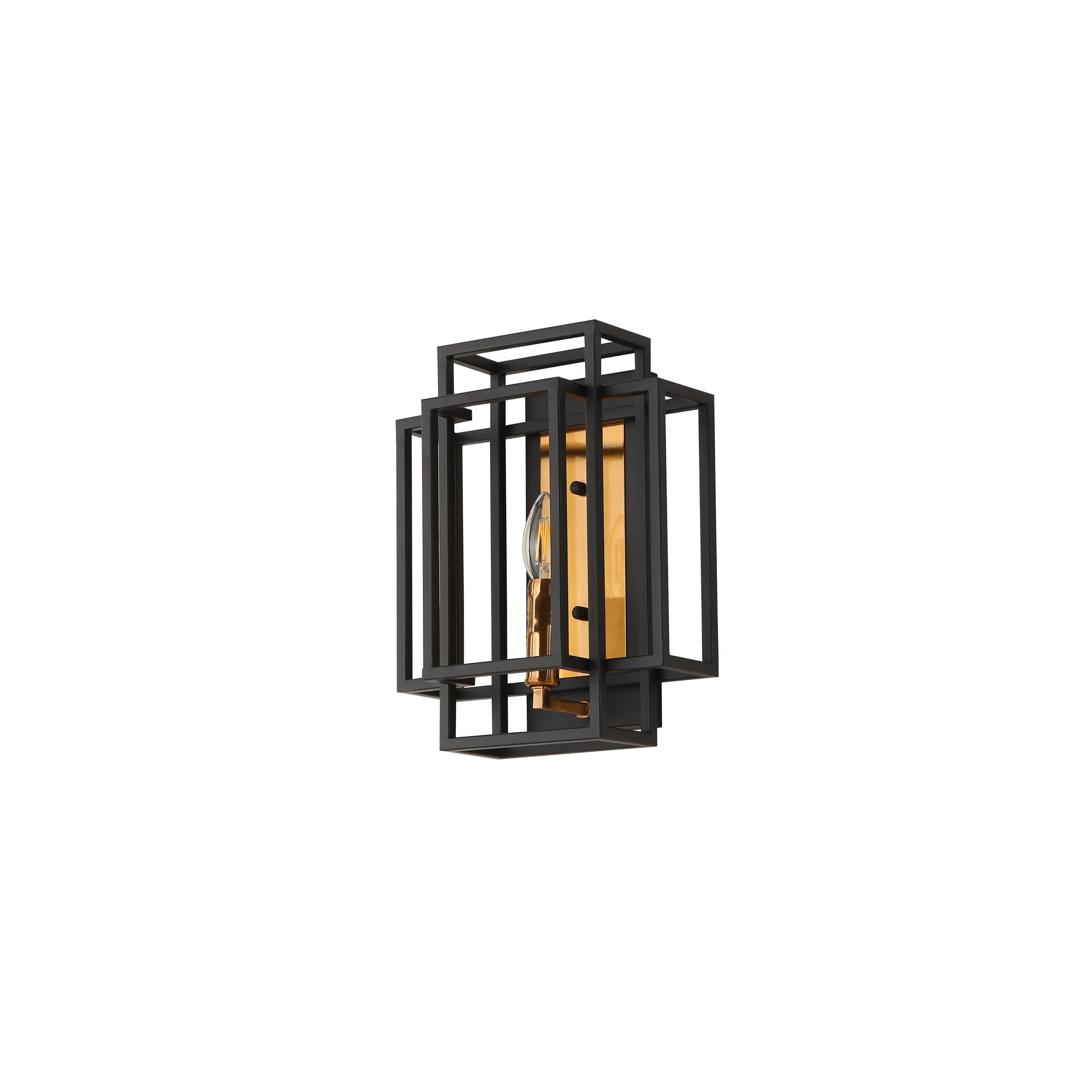 Fabula Kimberley Single Wall Lamp - Black & Gold