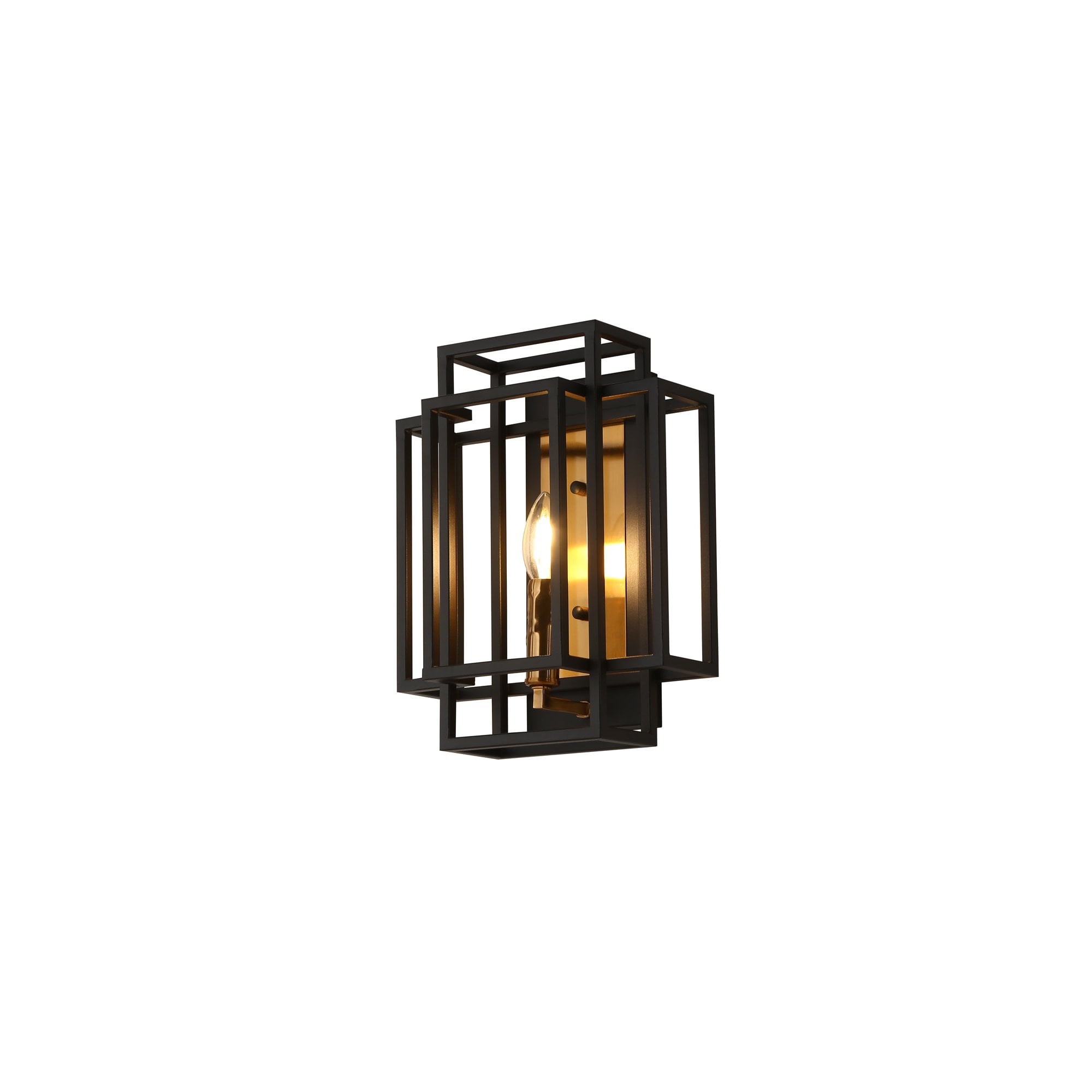 Fabula Kimberley Single Wall Lamp - Black & Gold