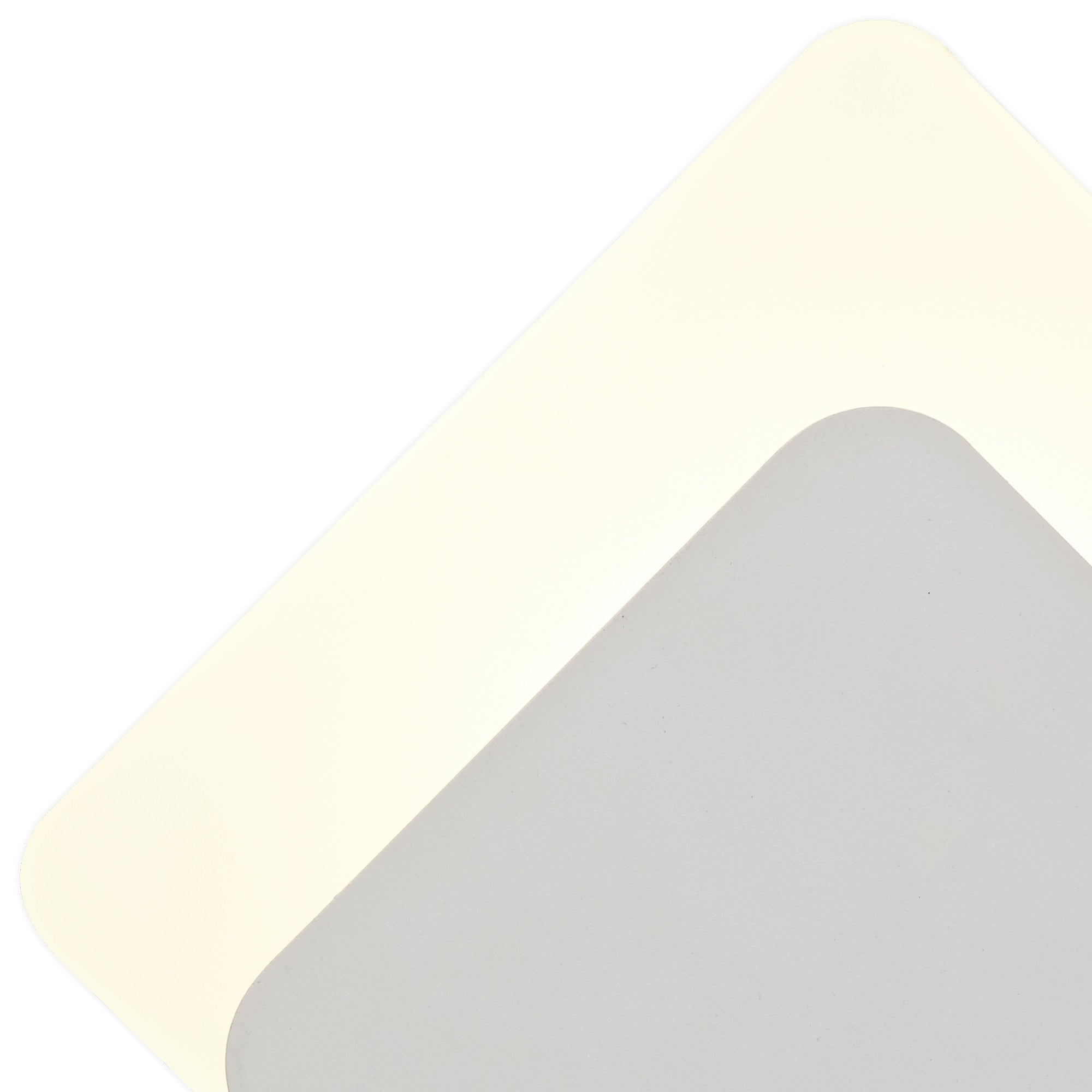 Fabula Kingsley Magnetic Base LED Wall Lamp - 15/19cm Diamond - Bottom Offset - Sand White & Acrylic Frosted Diffuser