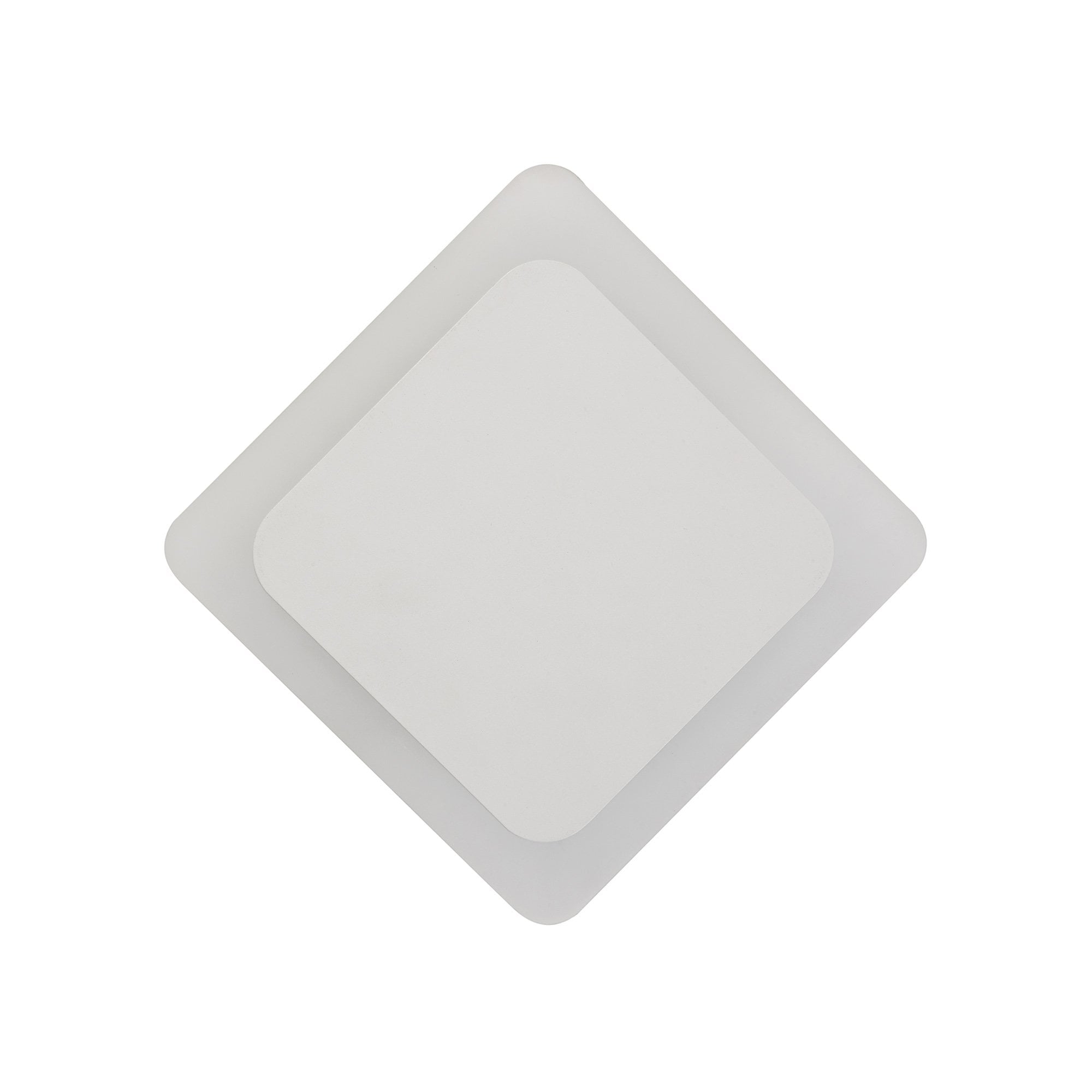 Fabula Kingsley Magnetic Base LED Wall Lamp - 15/19cm Diamond - Central - Sand White & Acrylic Frosted Diffuser