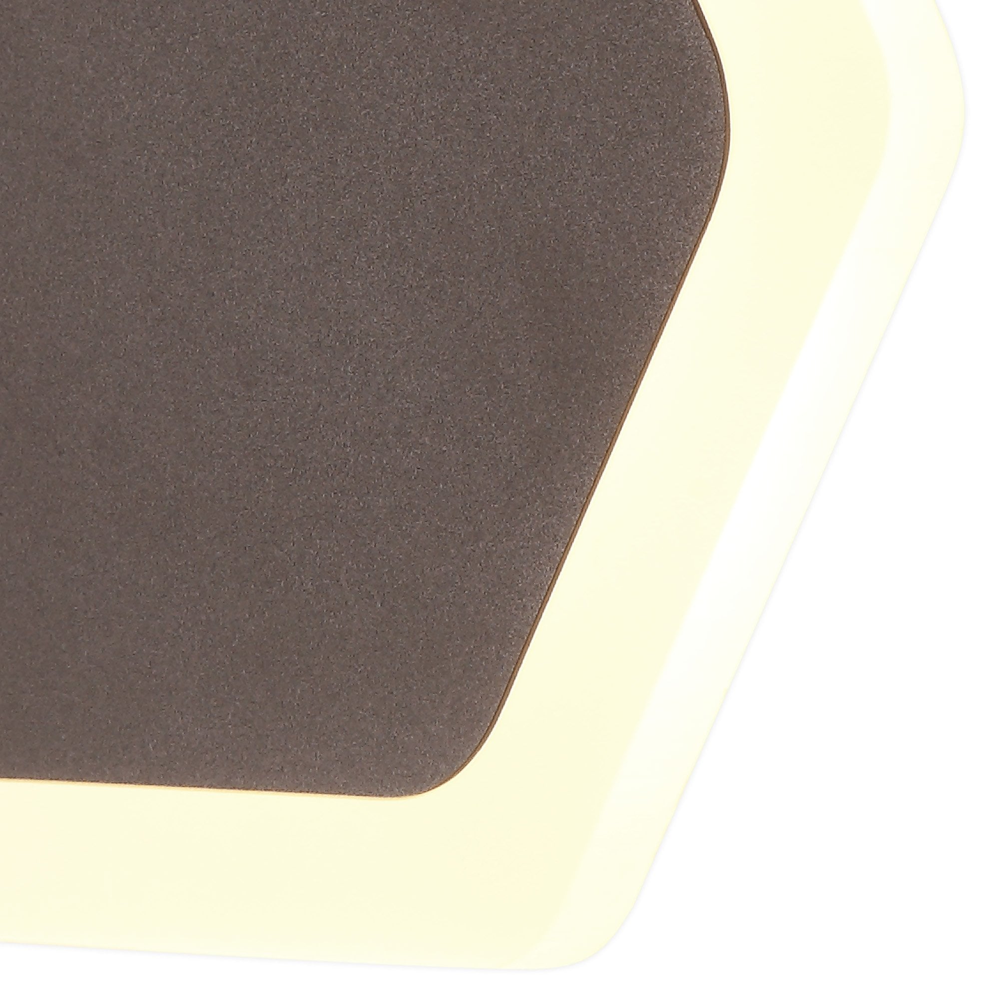 Fabula Kingsley Magnetic Base LED Wall Lamp - 15/19cm Horizontal Hexagonal - Central - Coffee & Acrylic Frosted Diffuser