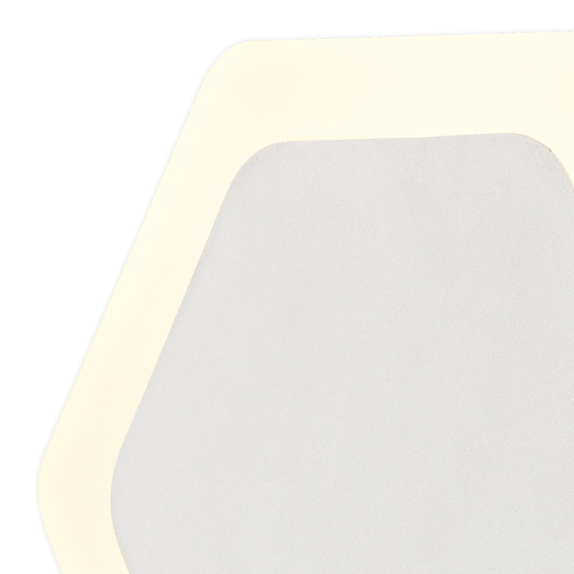 Fabula Kingsley Magnetic Base LED Wall Lamp - 15/19cm Horizontal Hexagonal - Central - Sand White & Acrylic Frosted Diffuser