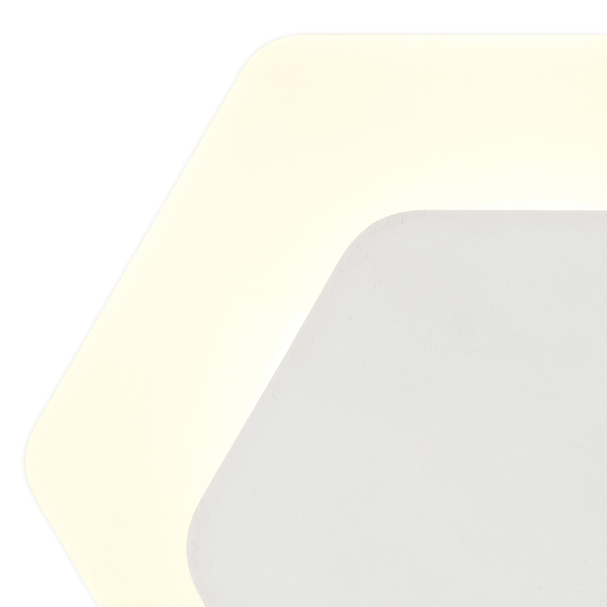 Fabula Kingsley Magnetic Base LED Wall Lamp - 15/19cm Horizontal Hexagonal - Right Offset - Sand White & Acrylic Frosted Diffuser