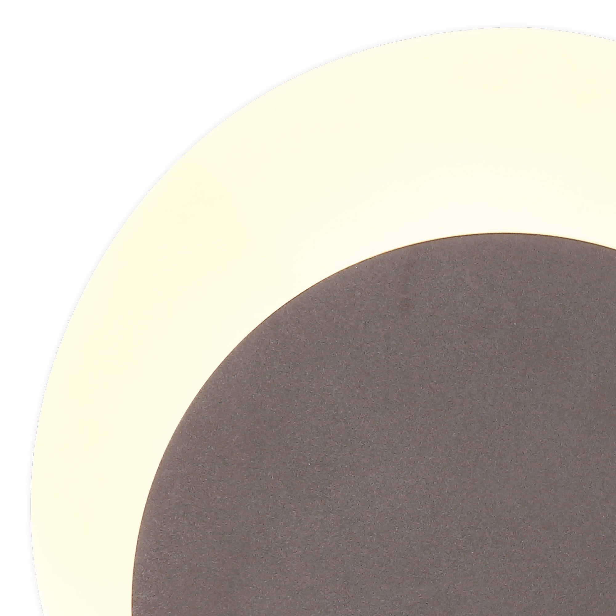 Fabula Kingsley Magnetic Base LED Wall Lamp - 15/19cm Round - Bottom Offset - Coffee & Acrylic Frosted Diffuser