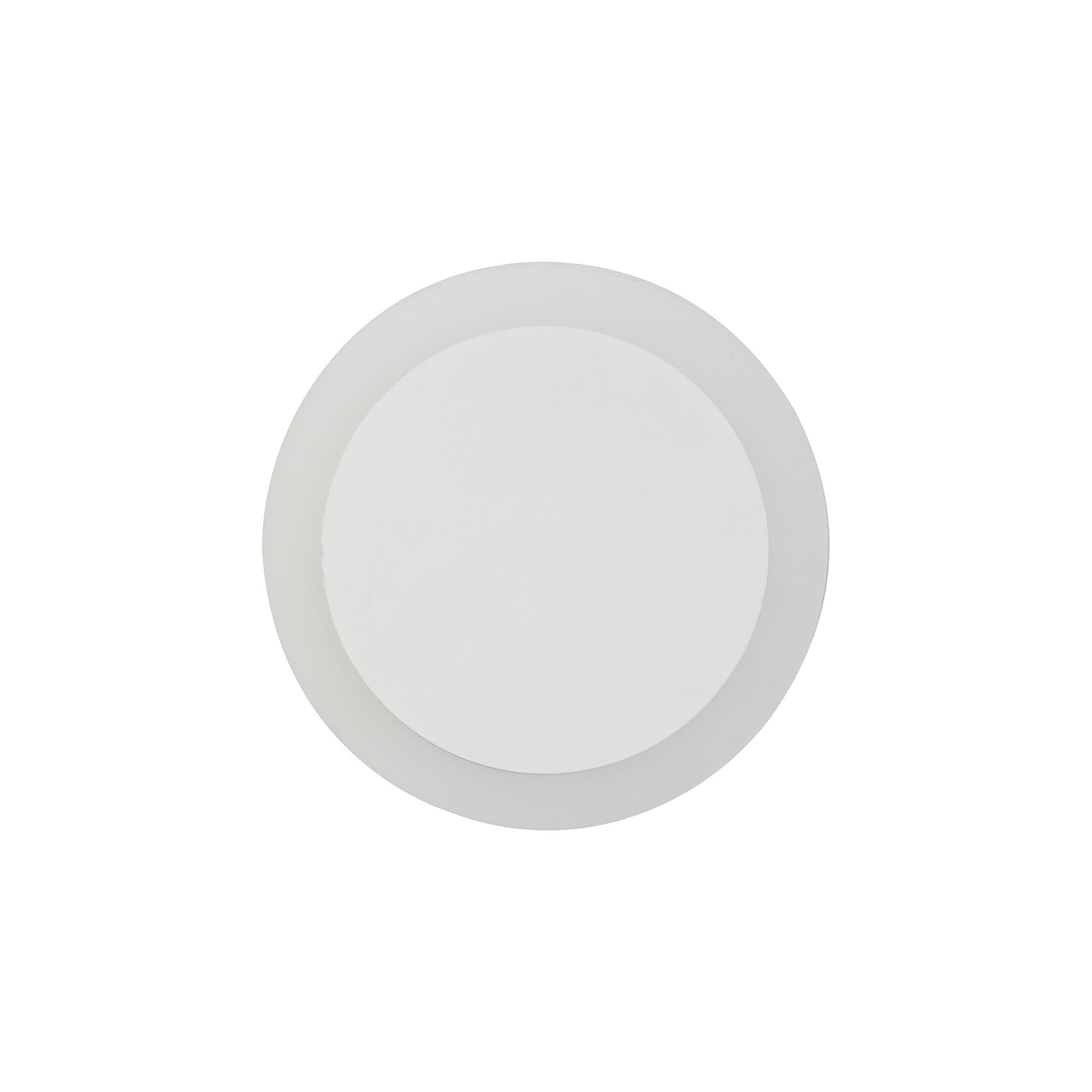 Fabula Kingsley Magnetic Base LED Wall Lamp - 15/19cm Round - Central - Sand White & Acrylic Frosted Diffuser