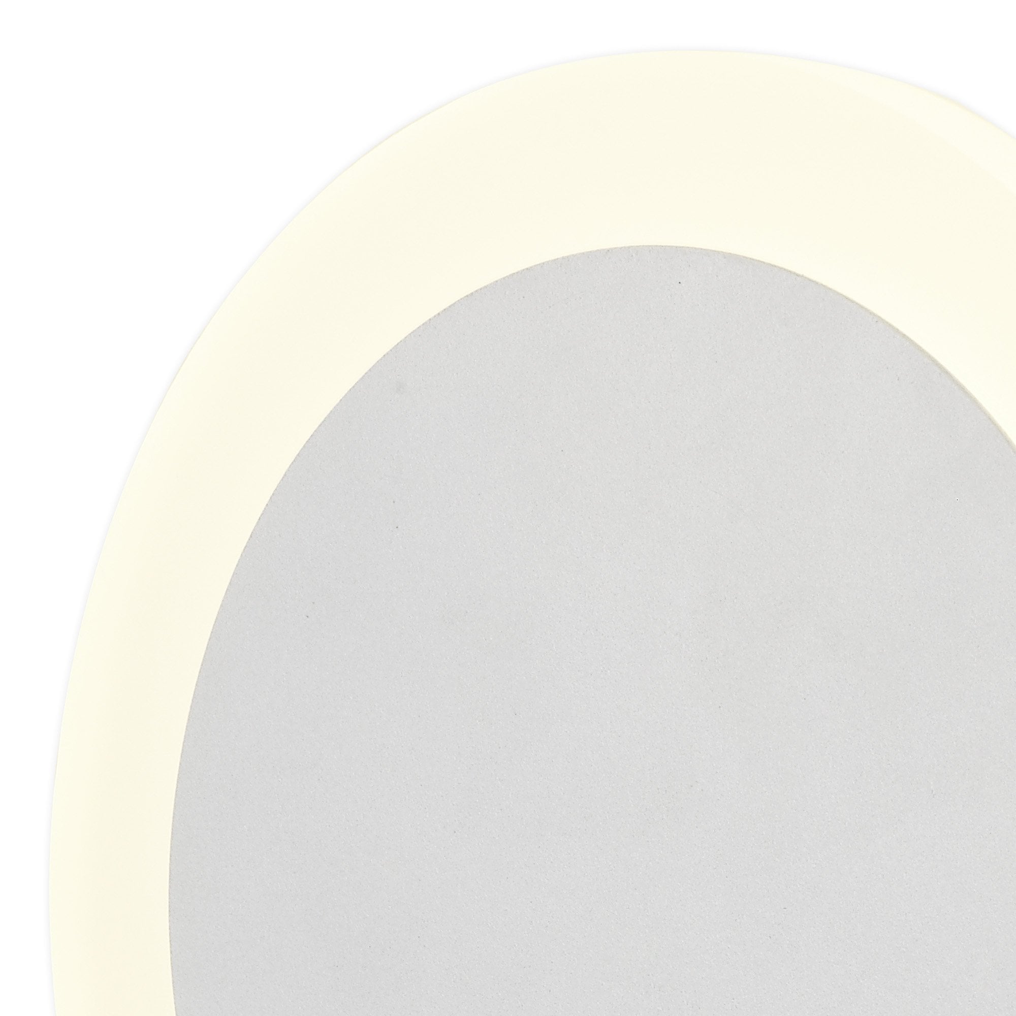 Fabula Kingsley Magnetic Base LED Wall Lamp - 15/19cm Round - Central - Sand White & Acrylic Frosted Diffuser