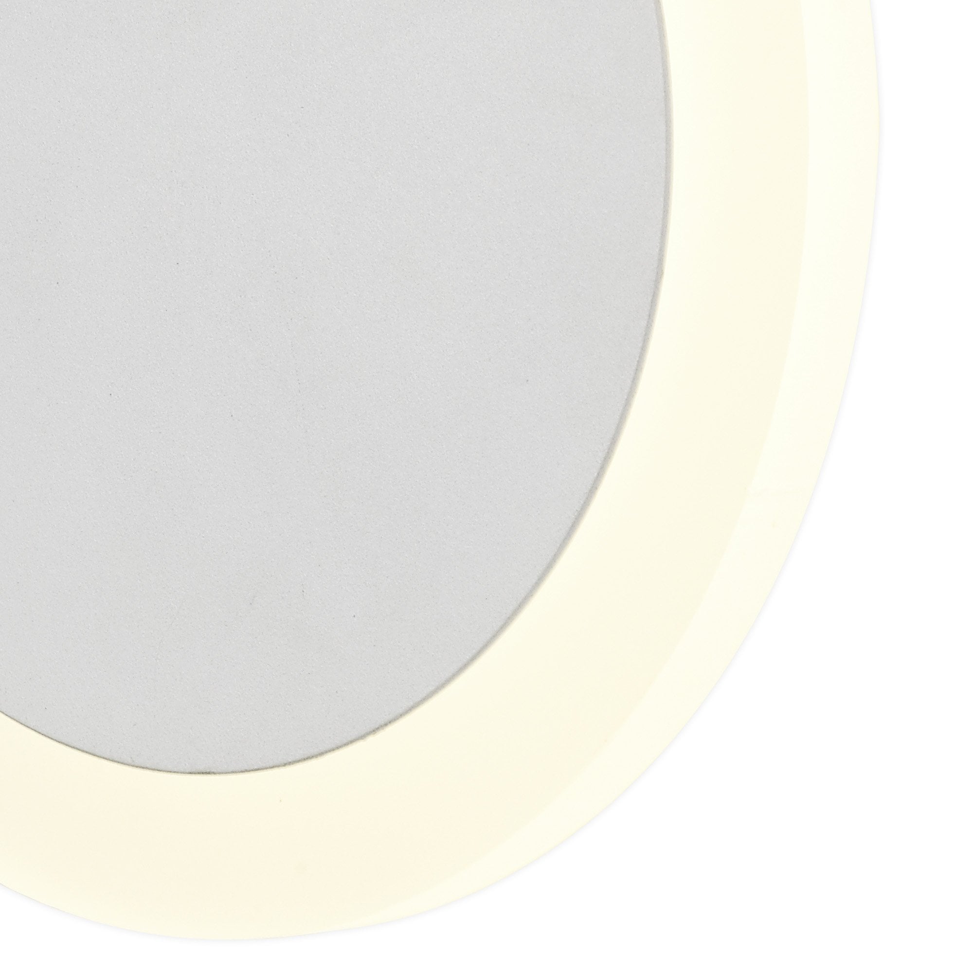 Fabula Kingsley Magnetic Base LED Wall Lamp - 15/19cm Round - Central - Sand White & Acrylic Frosted Diffuser
