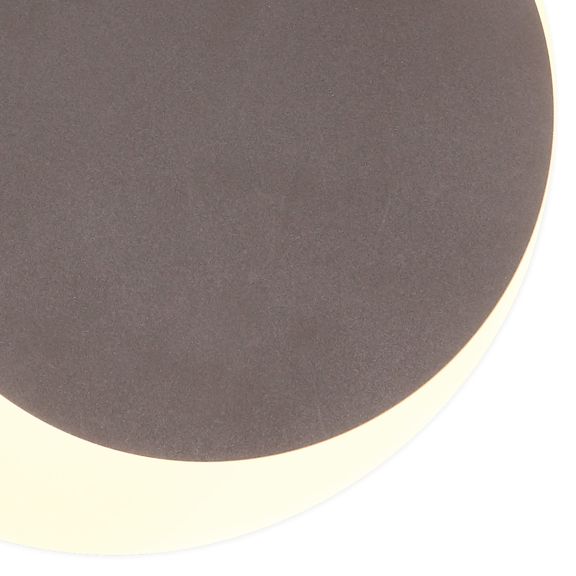 Fabula Kingsley Magnetic Base LED Wall Lamp - 15/19cm Round - Right Offset - Coffee & Acrylic Frosted Diffuser