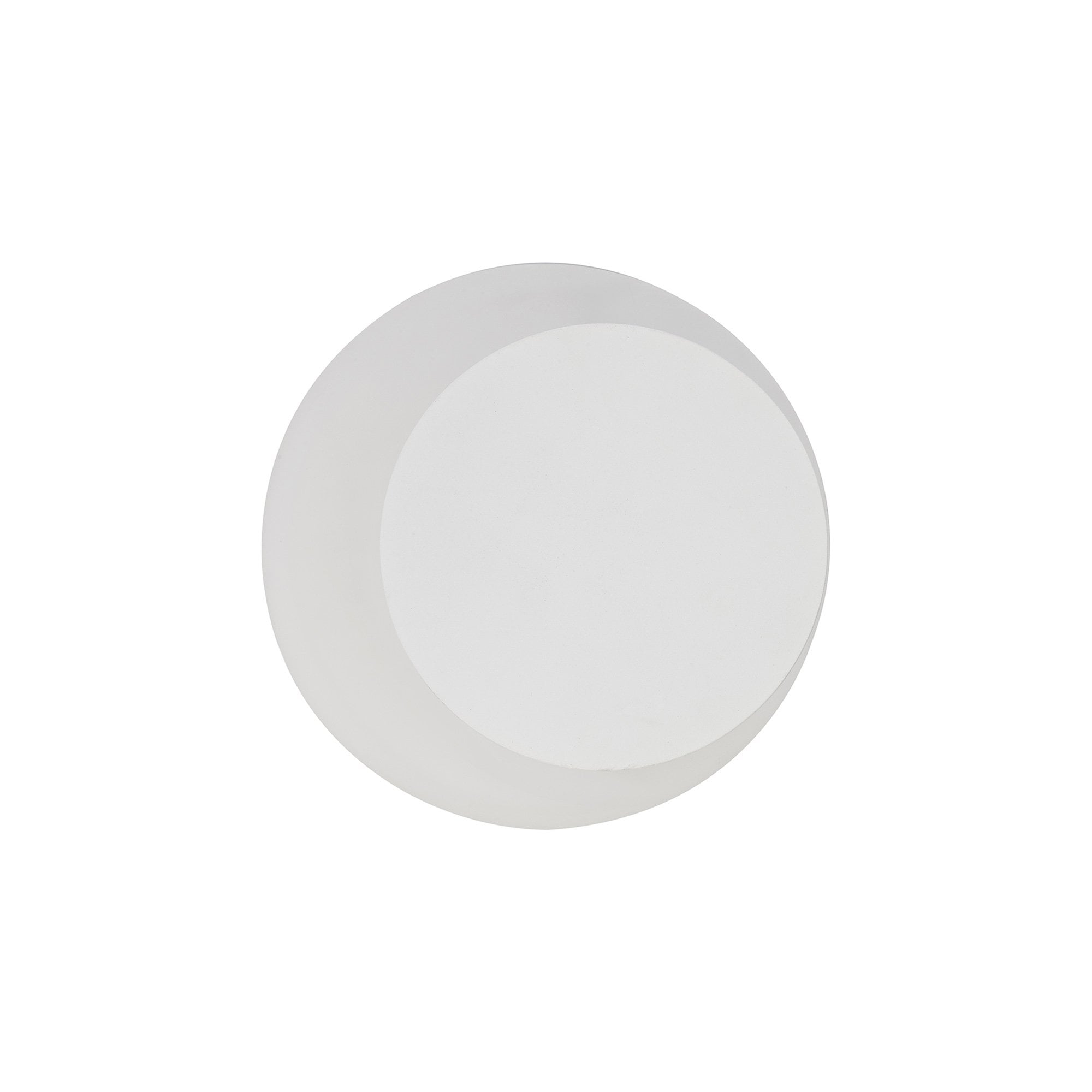 Fabula Kingsley Magnetic Base LED Wall Lamp - 15/19cm Round - Right Offset - Sand White & Acrylic Frosted Diffuser