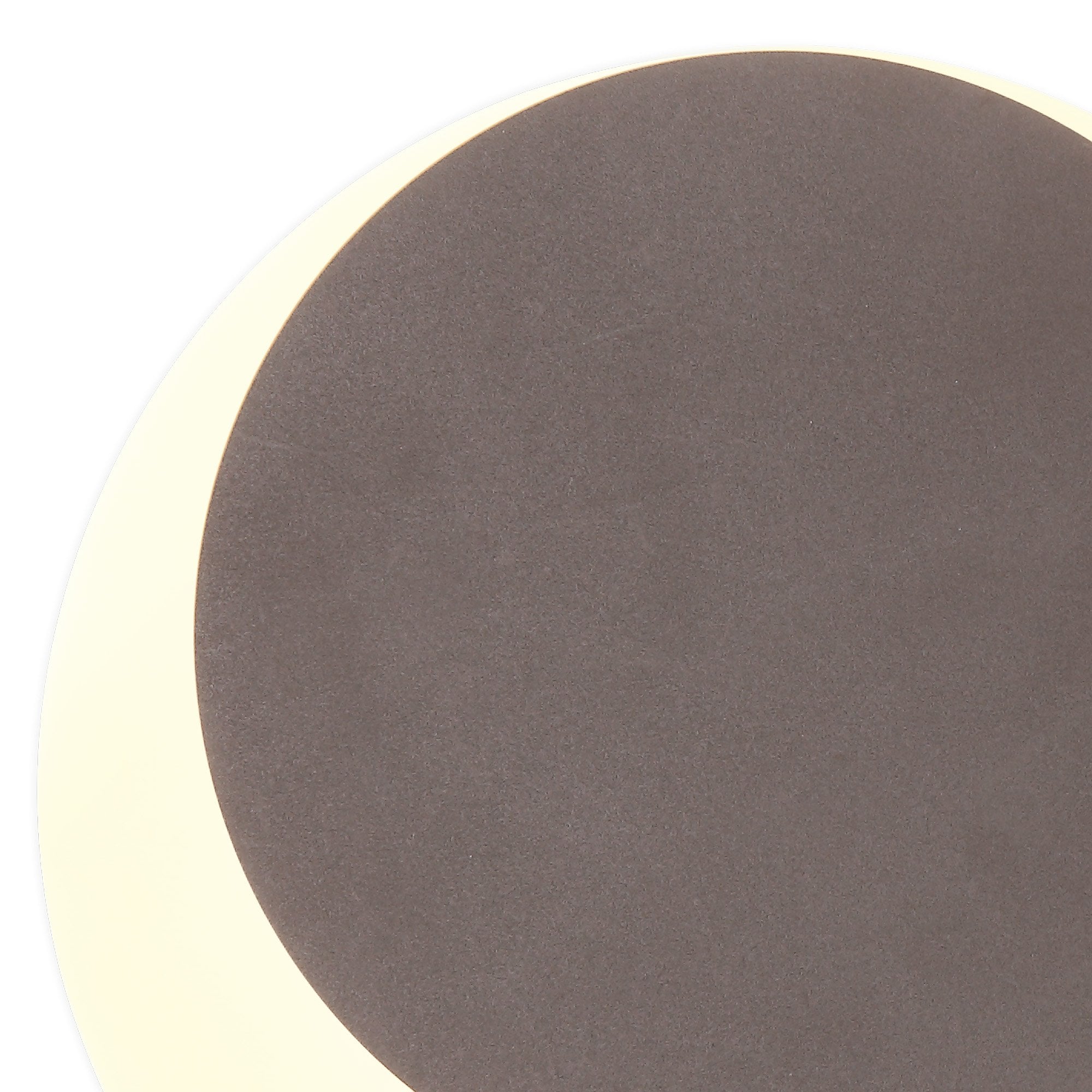 Fabula Kingsley Magnetic Base LED Wall Lamp - 15/19cm Round - Top Offset - Coffee & Acrylic Frosted Diffuser