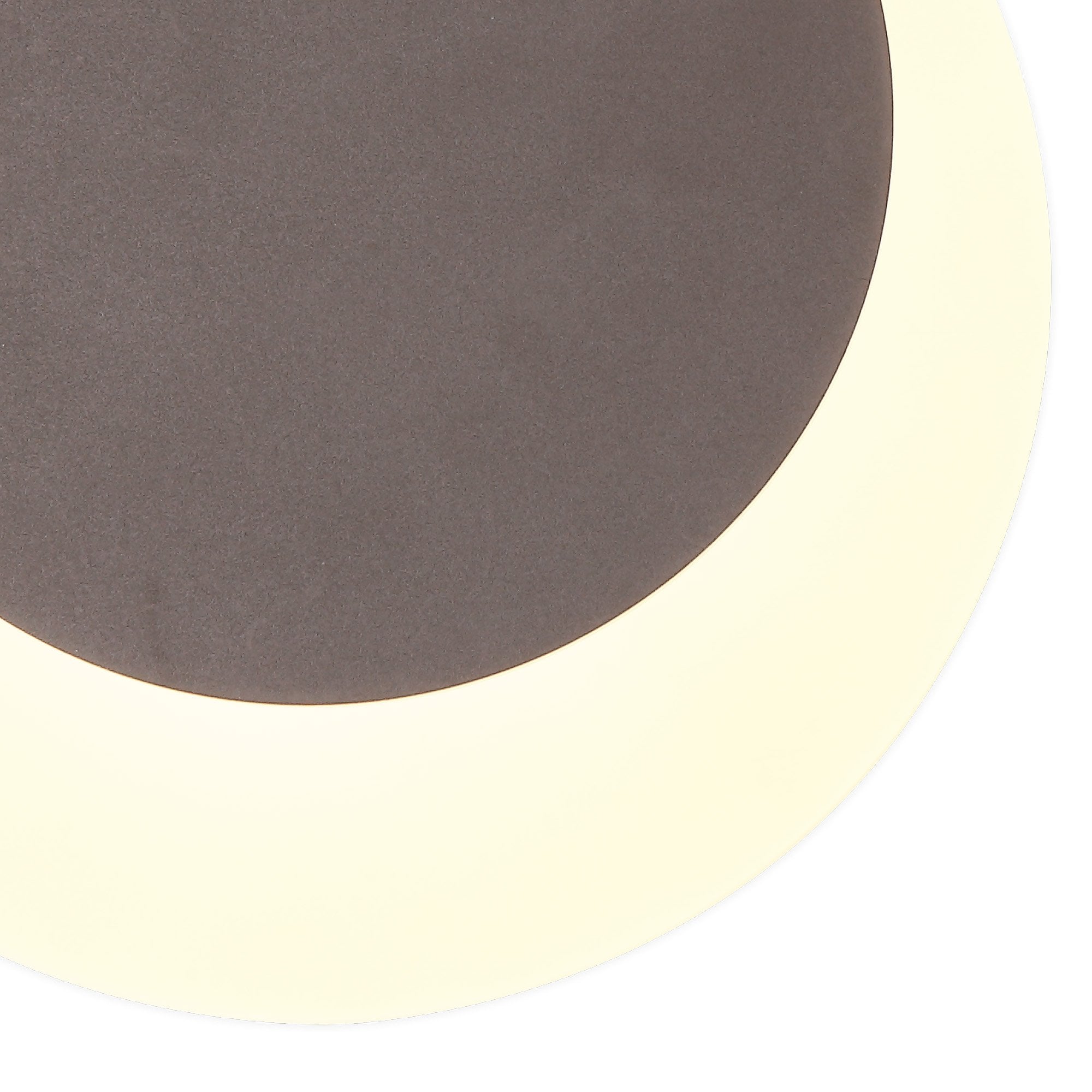 Fabula Kingsley Magnetic Base LED Wall Lamp - 15/19cm Round - Top Offset - Coffee & Acrylic Frosted Diffuser