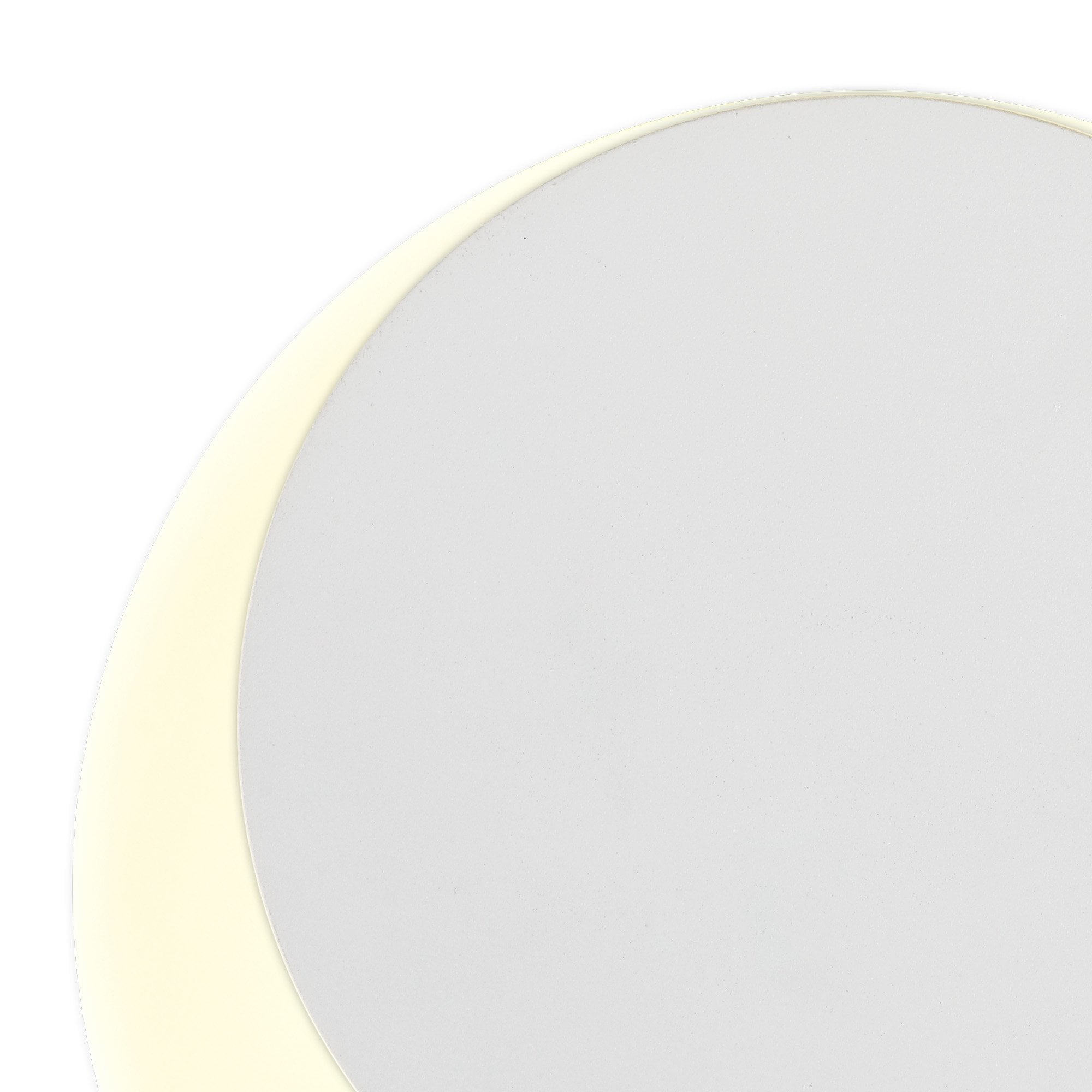 Fabula Kingsley Magnetic Base LED Wall Lamp - 15/19cm Round - Top Offset - Sand White & Acrylic Frosted Diffuser