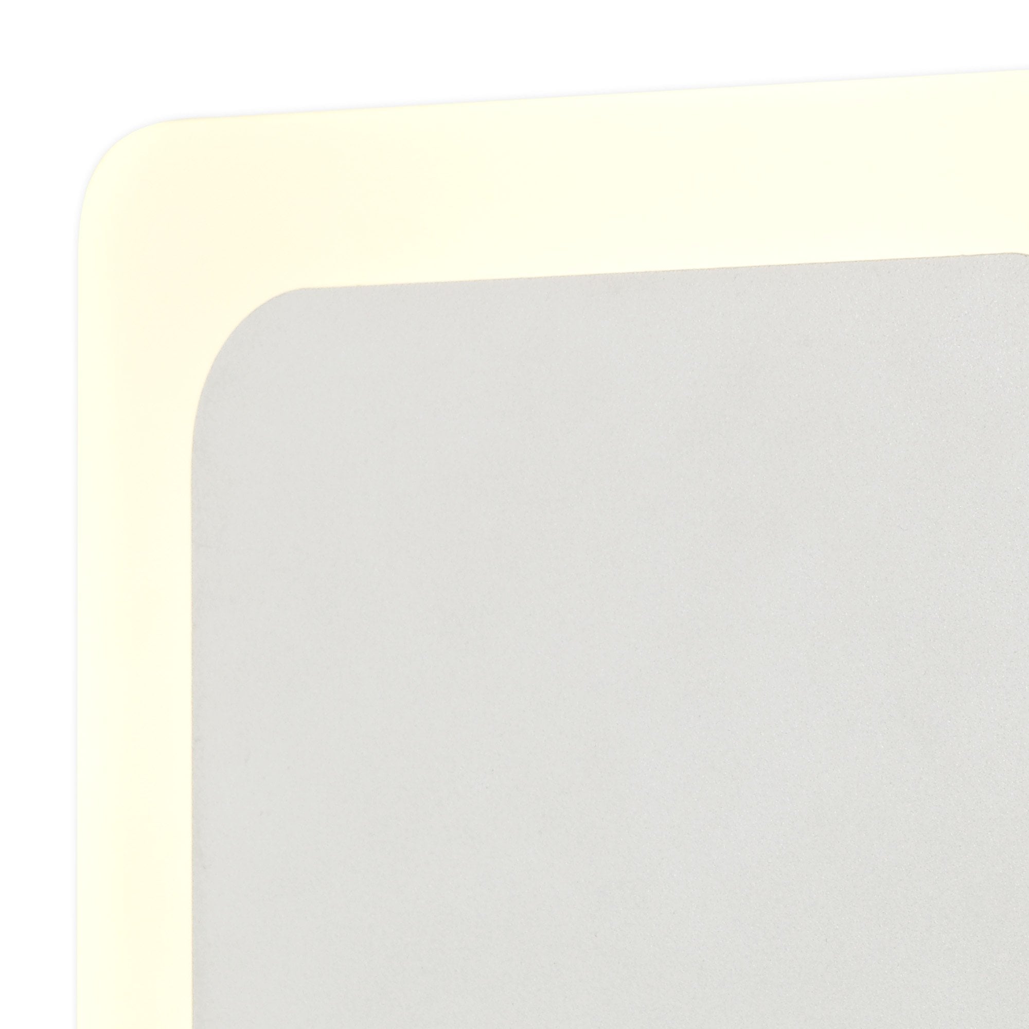 Fabula Kingsley Magnetic Base LED Wall Lamp - 15/19cm Square - Central - Sand White & Acrylic Frosted Diffuser