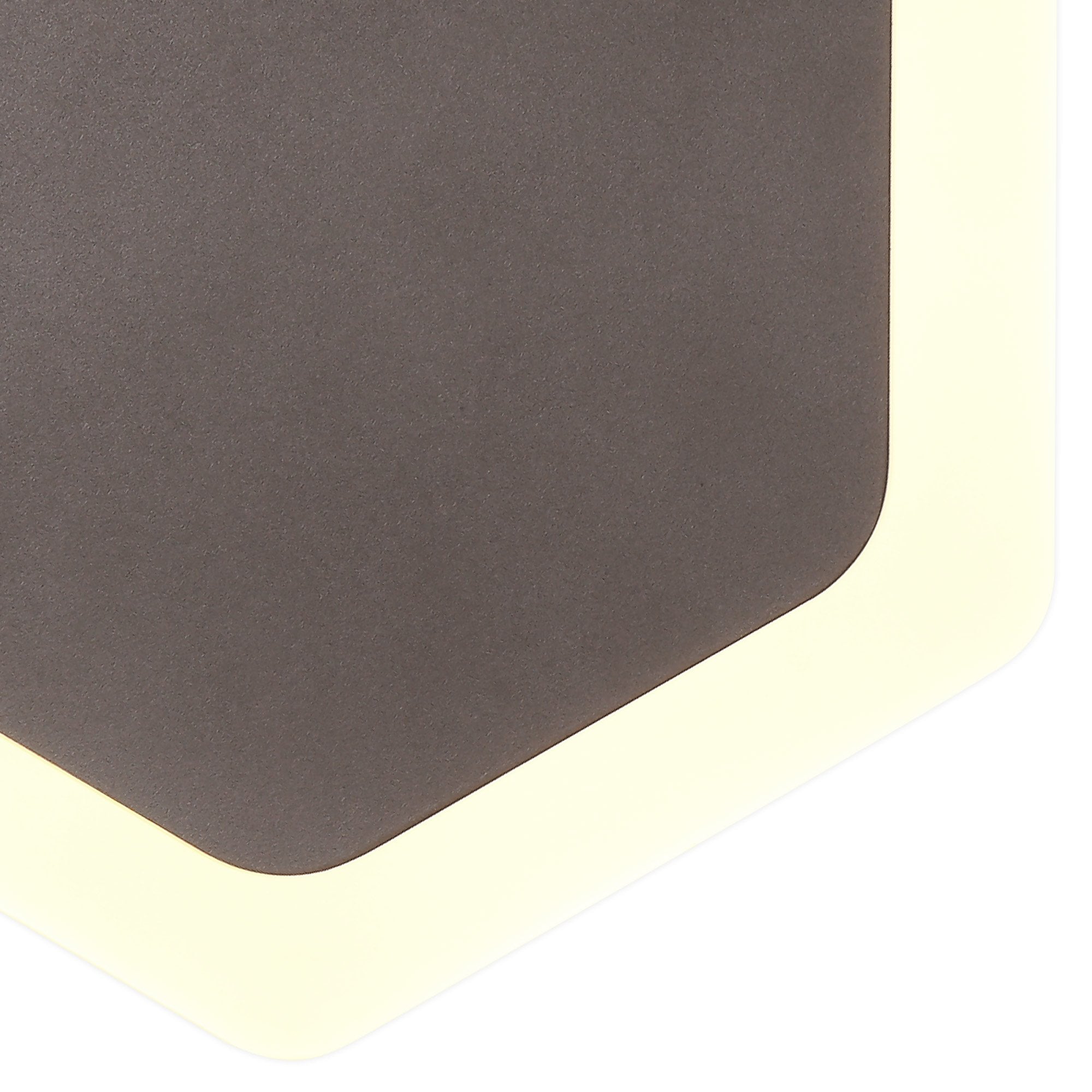 Fabula Kingsley Magnetic Base LED Wall Lamp - 15/19cm Vertical Hexagonal - Central - Coffee & Acrylic Frosted Diffuser