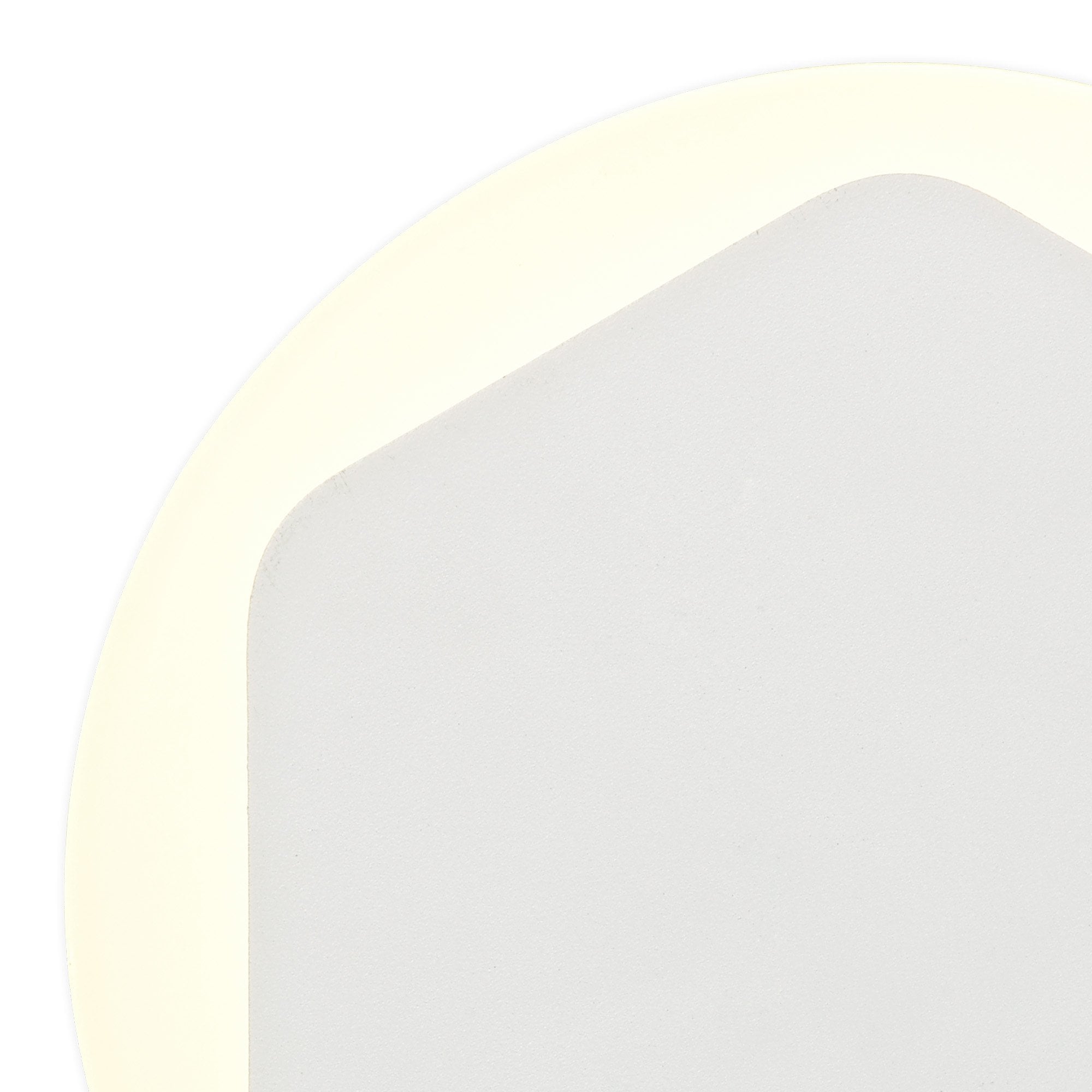 Fabula Kingsley Magnetic Base LED Wall Lamp - 15/19cm Vertical Hexagonal - Central - Sand White & Round Acrylic Frosted Diffuser