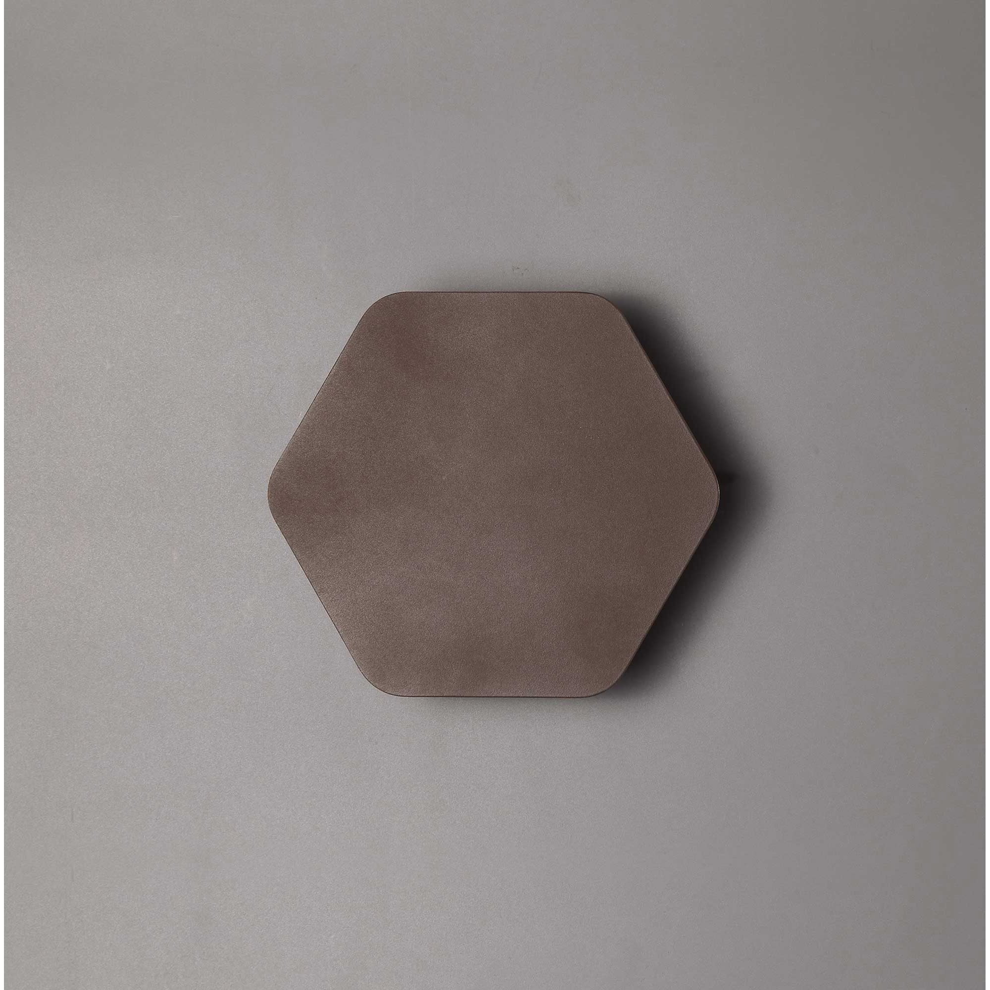 Fabula Kingsley Magnetic Base LED Wall Lamp - 15cm Horizontal Hexagonal - Coffee