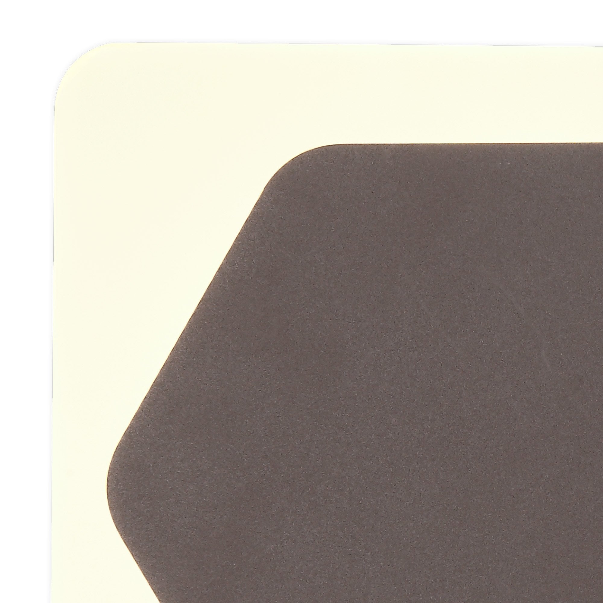 Fabula Kingsley Magnetic Base LED Wall Lamp - 15cm Horizontal Hexagonal / 19cm Square - Central - Coffee & Acrylic Frosted Diffuser