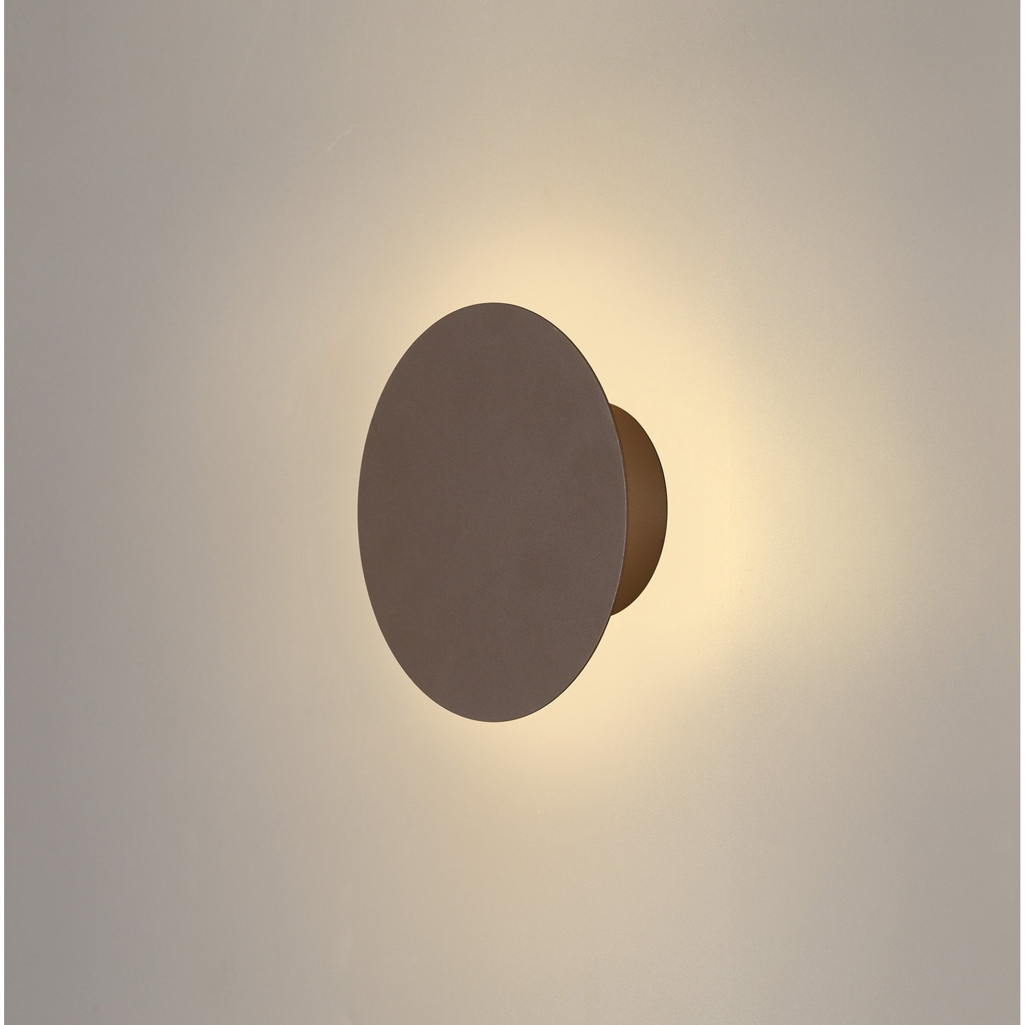 Fabula Kingsley Magnetic Base LED Wall Lamp - 15cm Round - Coffee