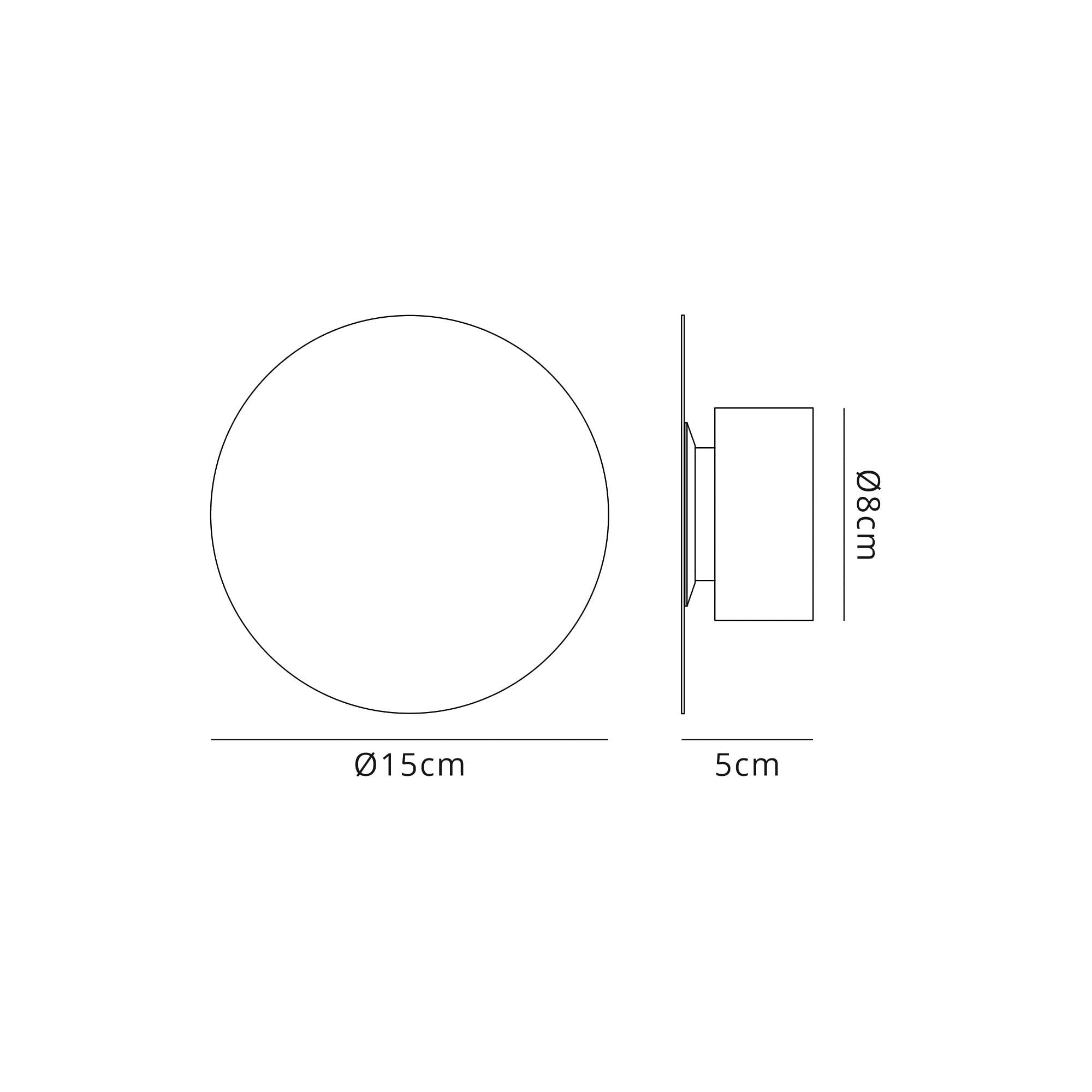 Fabula Kingsley Magnetic Base LED Wall Lamp - 15cm Round - Coffee
