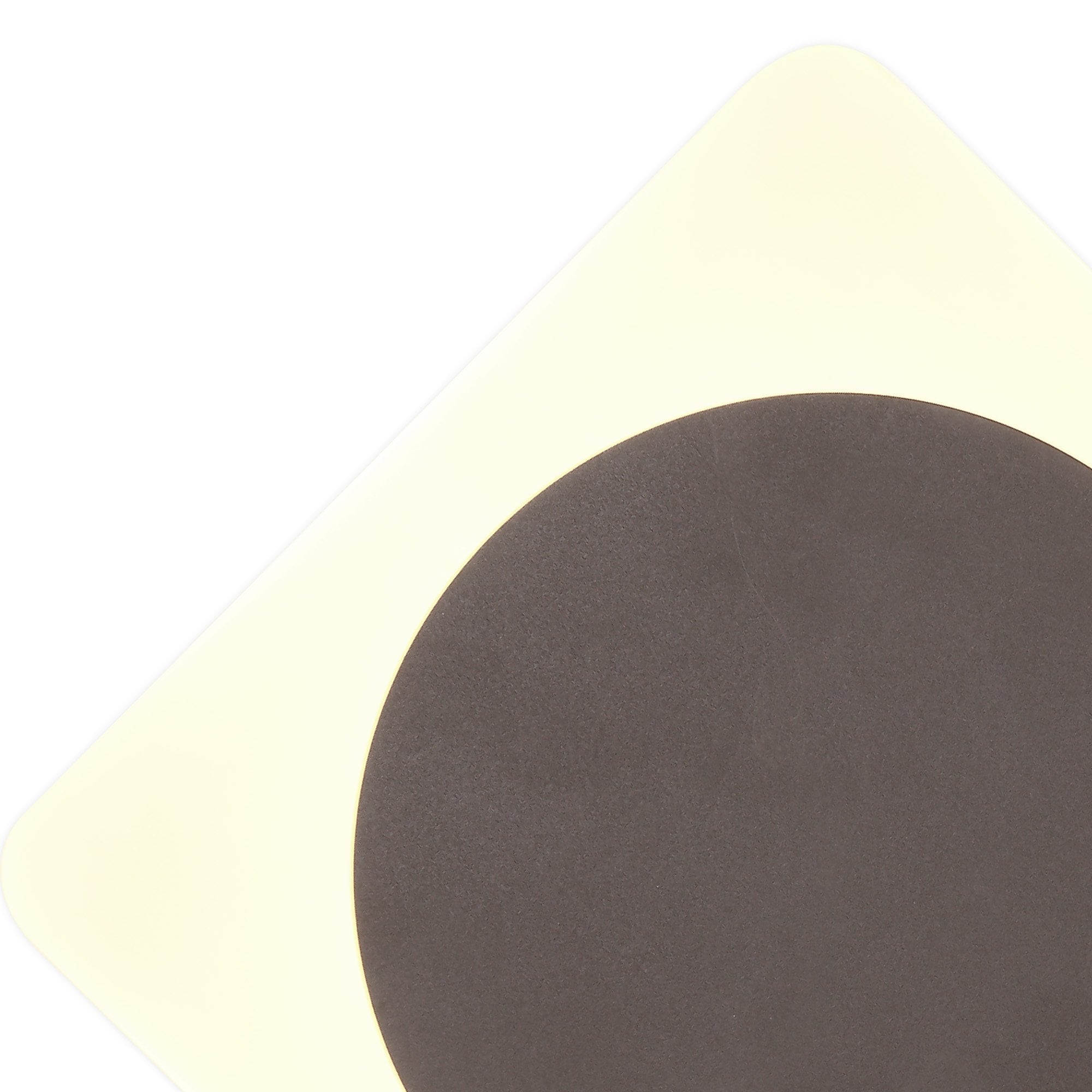 Fabula Kingsley Magnetic Base LED Wall Lamp - 15cm Round 19cm Diamond - Central - Coffee & Acrylic Frosted Diffuser