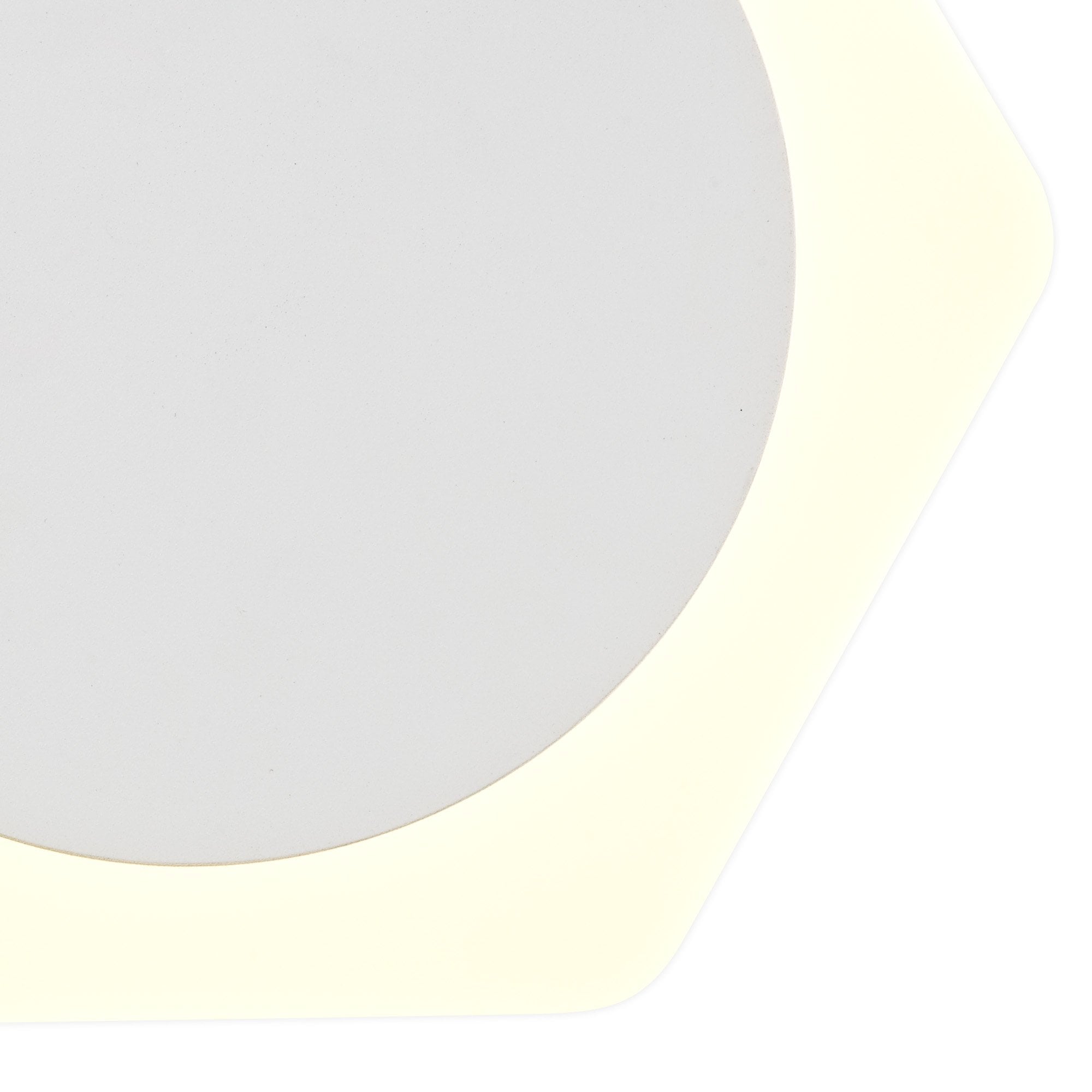 Fabula Kingsley Magnetic Base LED Wall Lamp - 15cm Round 19cm Horizontal Hexagonal - Central - Sand White & Acrylic Frosted Diffuser