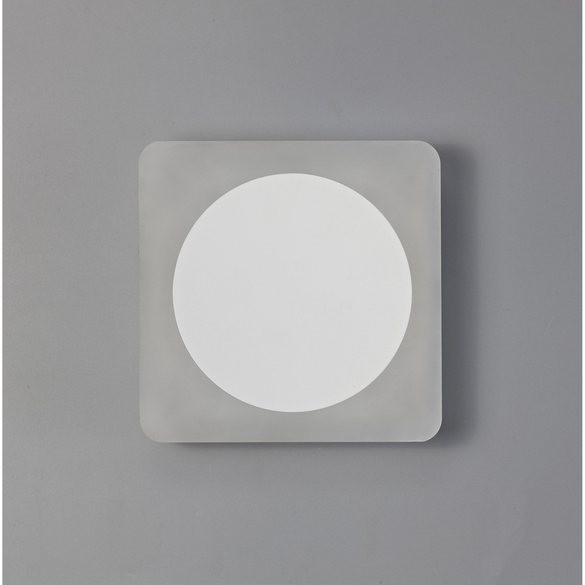 Fabula Kingsley Magnetic Base LED Wall Lamp - 15cm Round 19cm Square - Central - Sand White & Acrylic Frosted Diffuser