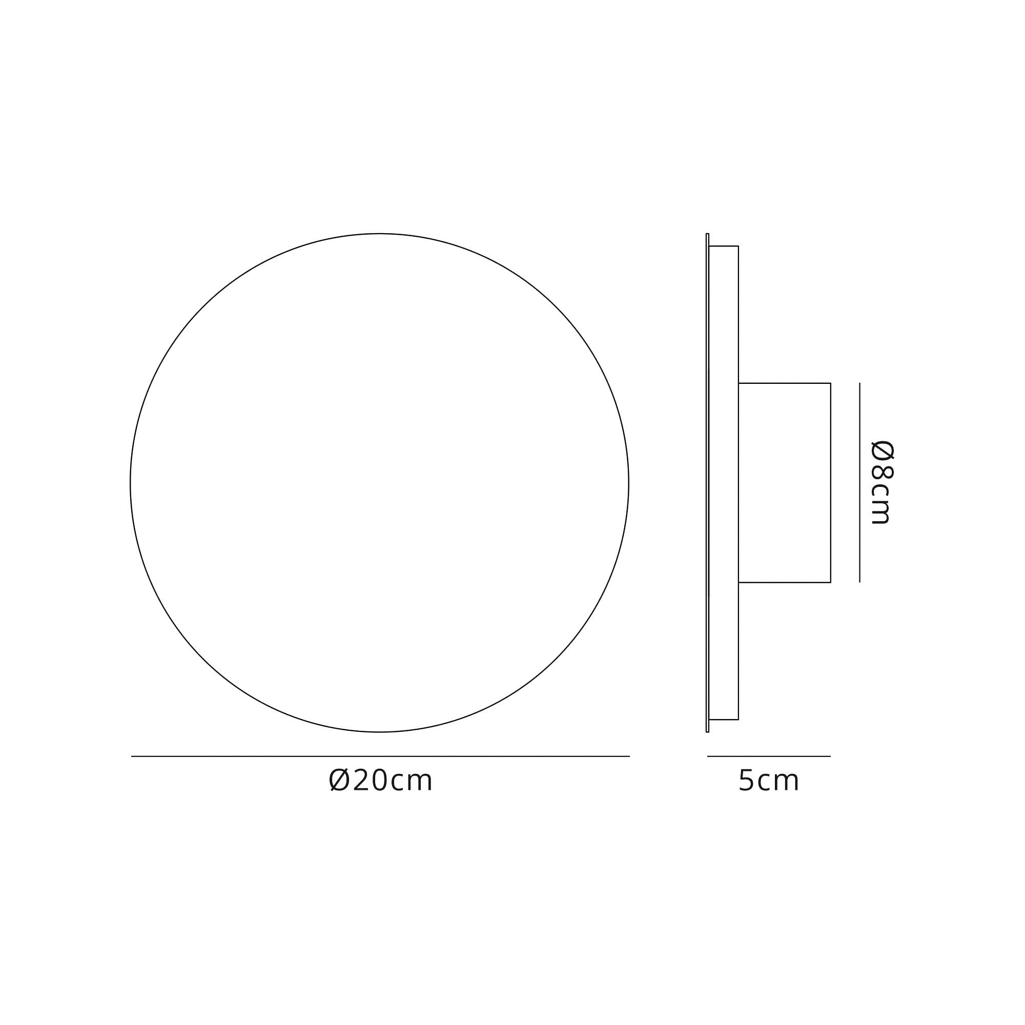 Fabula Kingsley Magnetic Base LED Wall Lamp - 20/19cm - Central - Coffee & Acrylic Frosted Diffuser