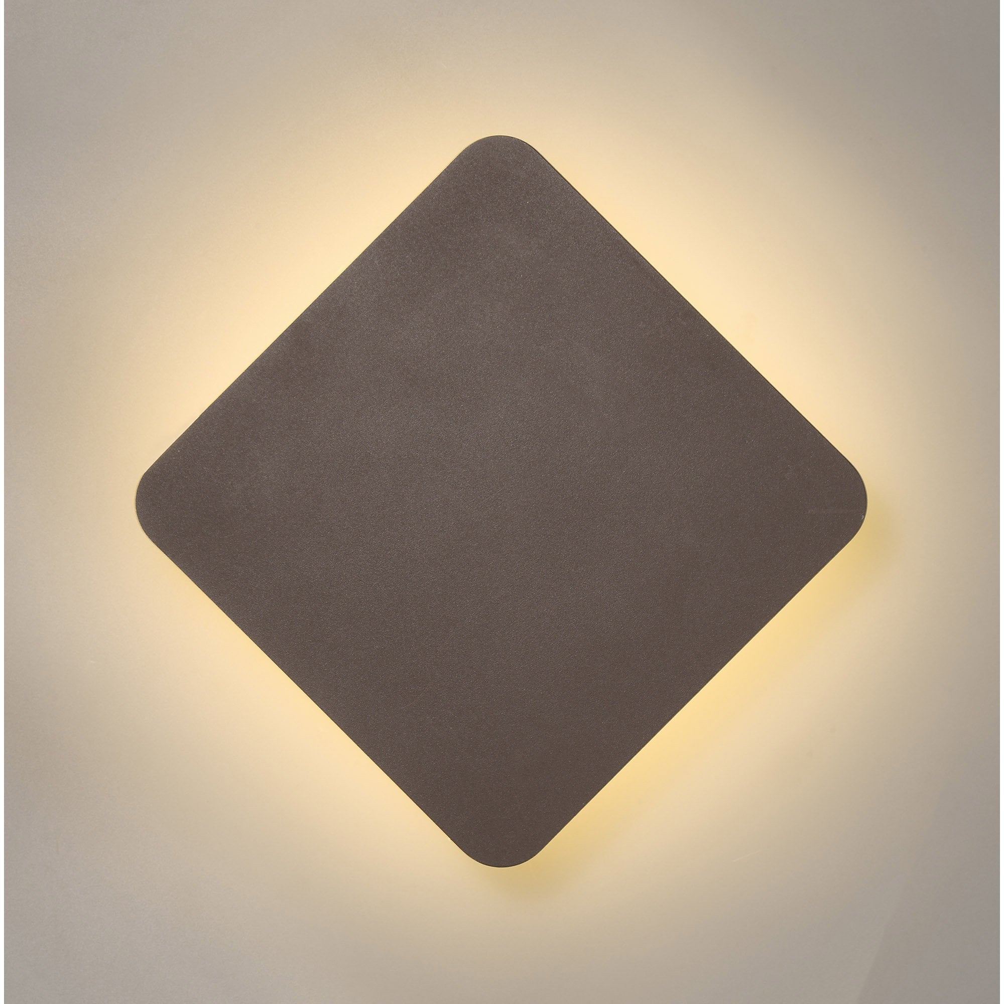Fabula Kingsley Magnetic Base LED Wall Lamp - 20/19cm Diamond - Central - Coffee & Acrylic Frosted Diffuser