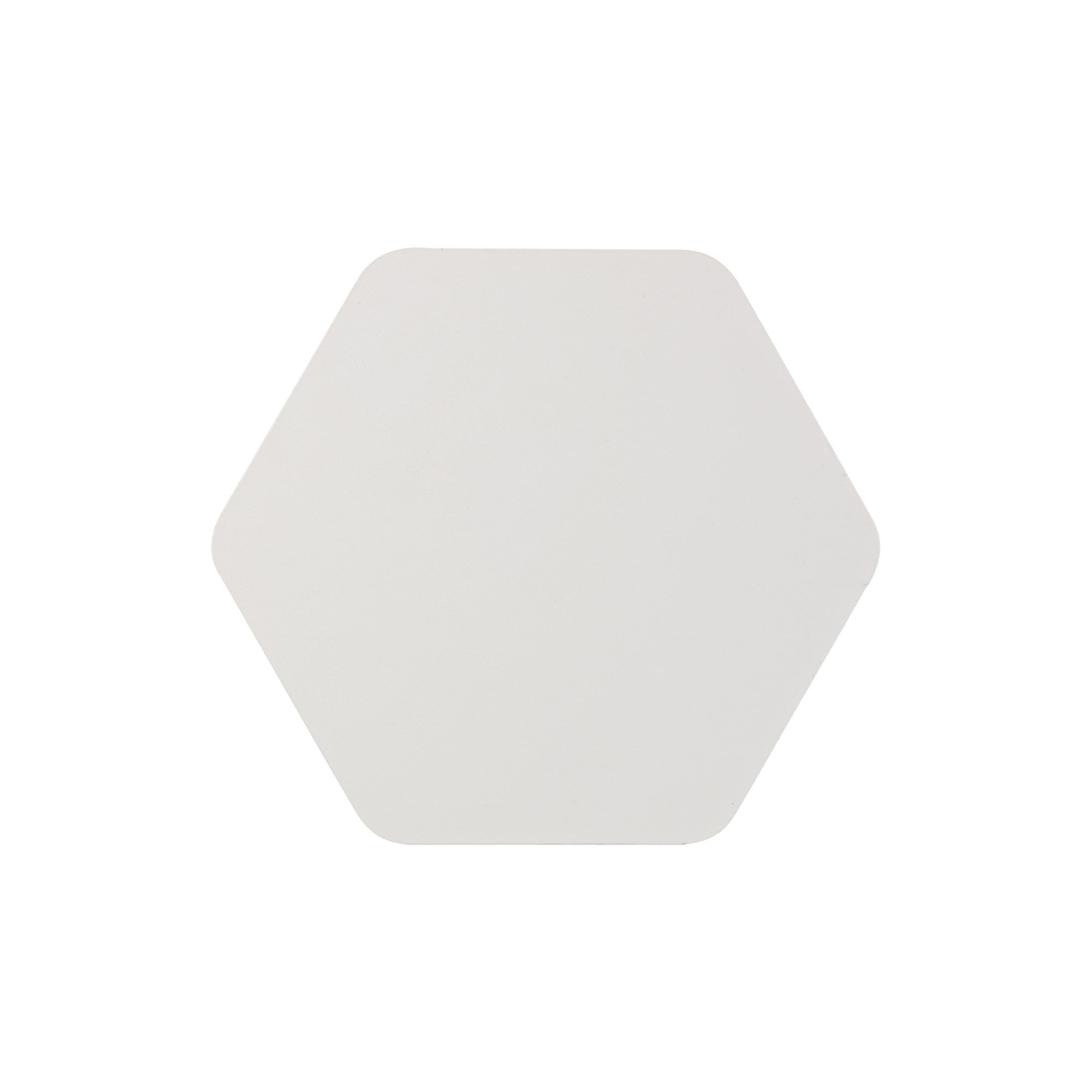 Fabula Kingsley Magnetic Base LED Wall Lamp - 20/19cm Horizontal Hexagonal - Central - Sand White & Acrylic Frosted Diffuser