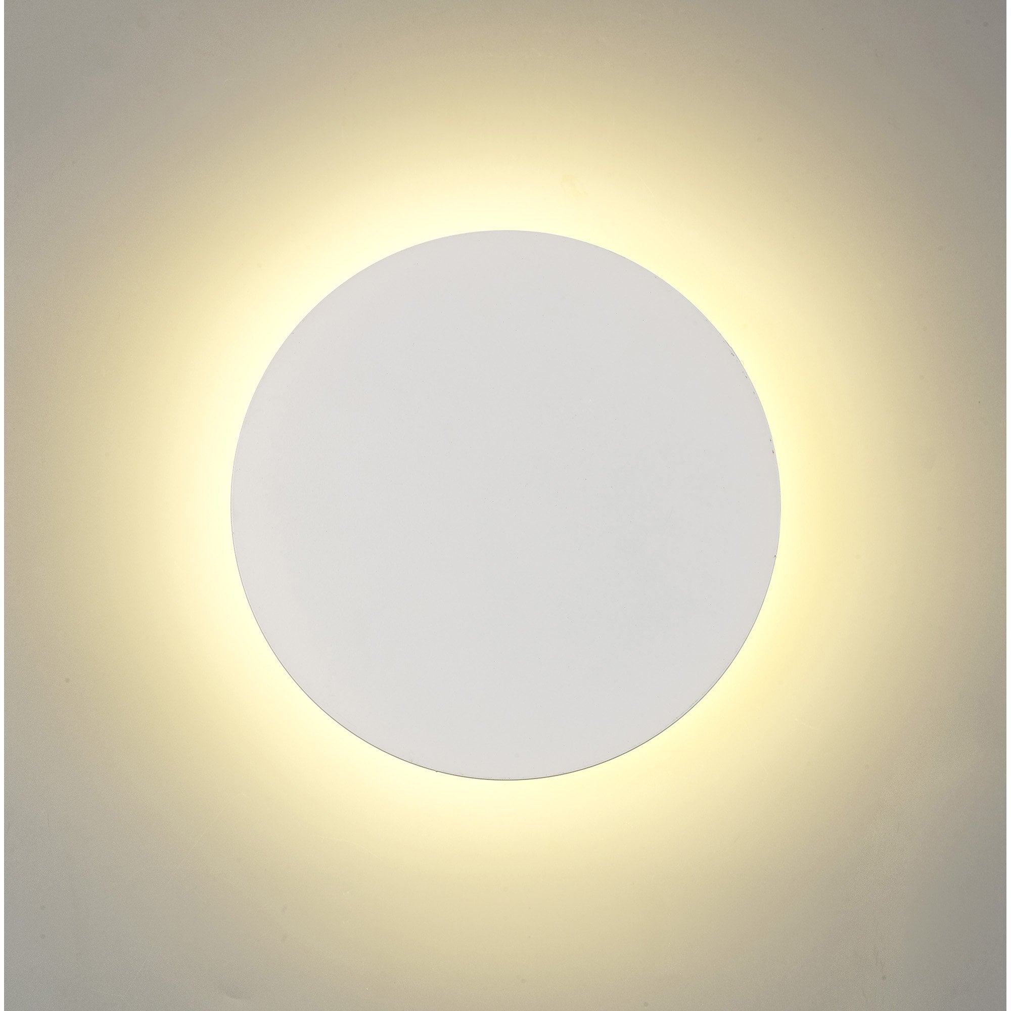 Fabula Kingsley Magnetic Base LED Wall Lamp - 20/19cm Round - Central - Sand White & Acrylic Frosted Diffuser