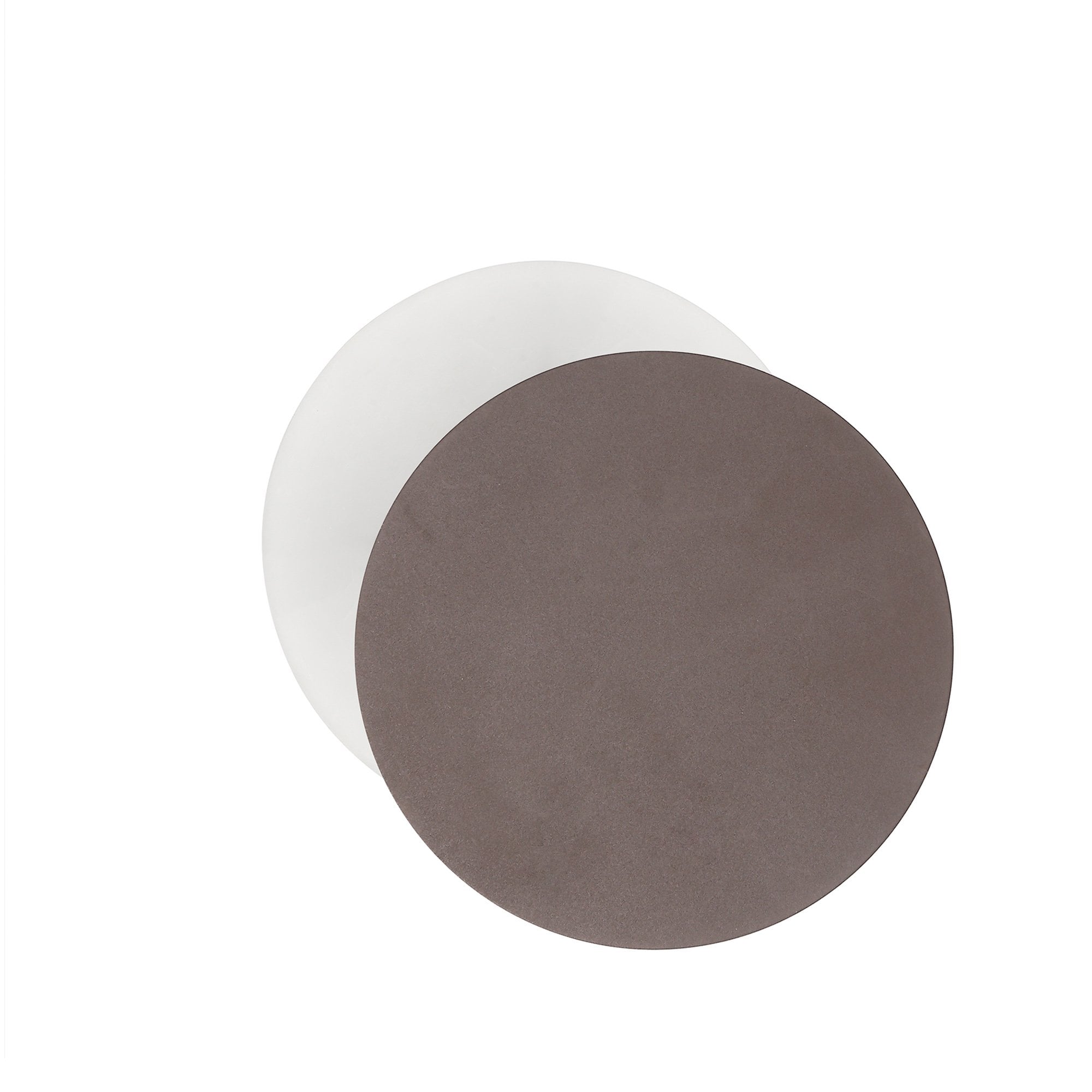 Fabula Kingsley Magnetic Base LED Wall Lamp - 20/19cm Round - Right Offset - Coffee & Acrylic Frosted Diffuser