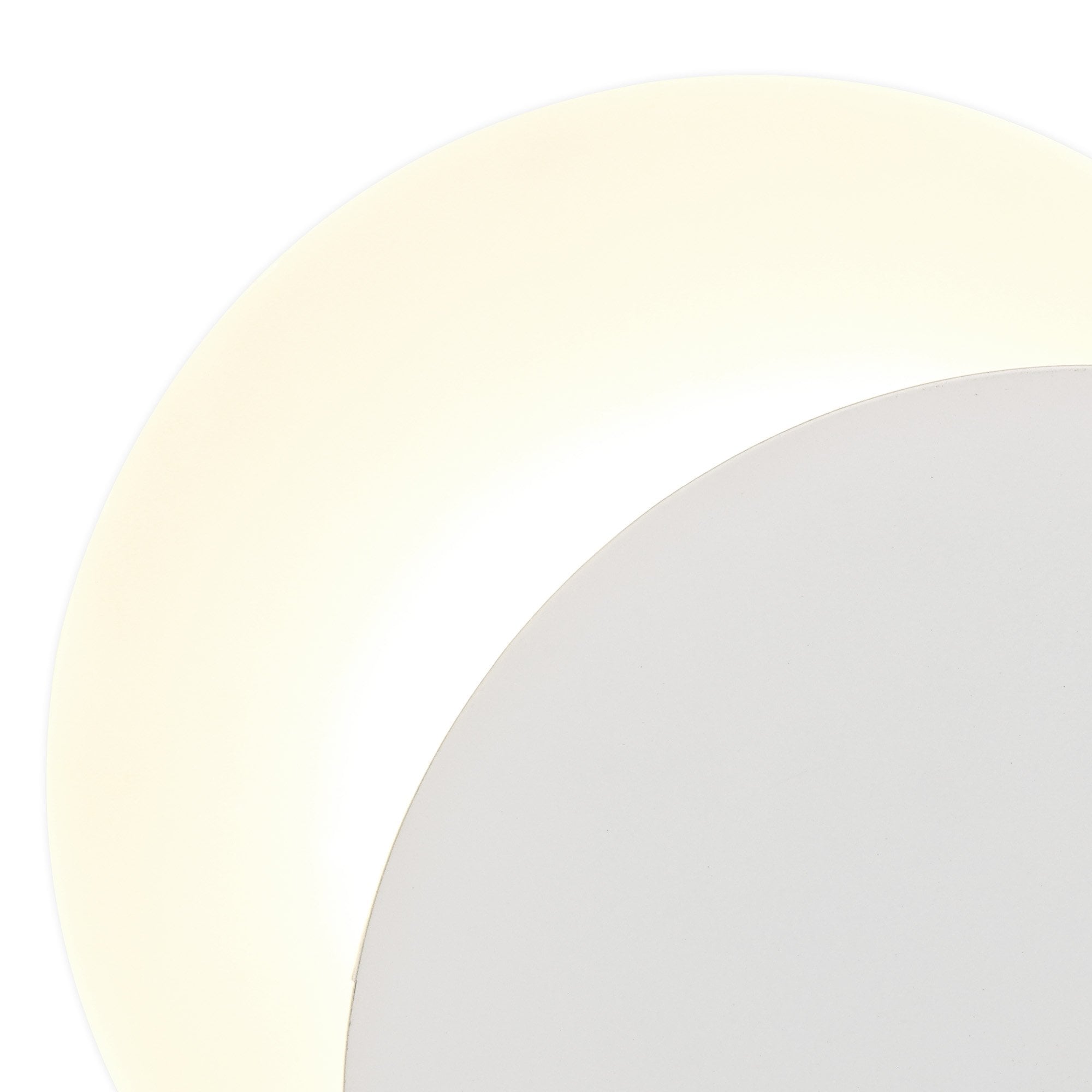 Fabula Kingsley Magnetic Base LED Wall Lamp - 20/19cm Round - Right Offset - Sand White & Acrylic Frosted Diffuser