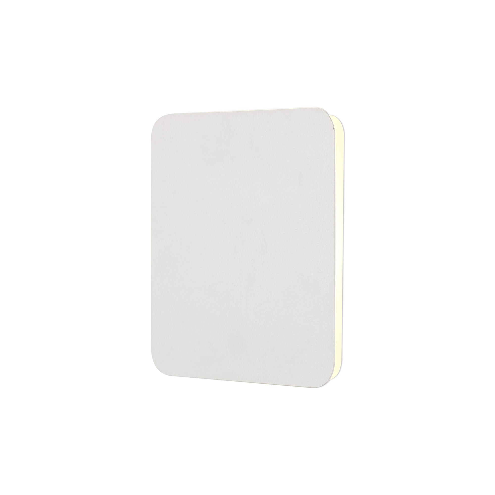 Fabula Kingsley Magnetic Base LED Wall Lamp - 20/19cm Square - Central - Sand White & Acrylic Frosted Diffuser