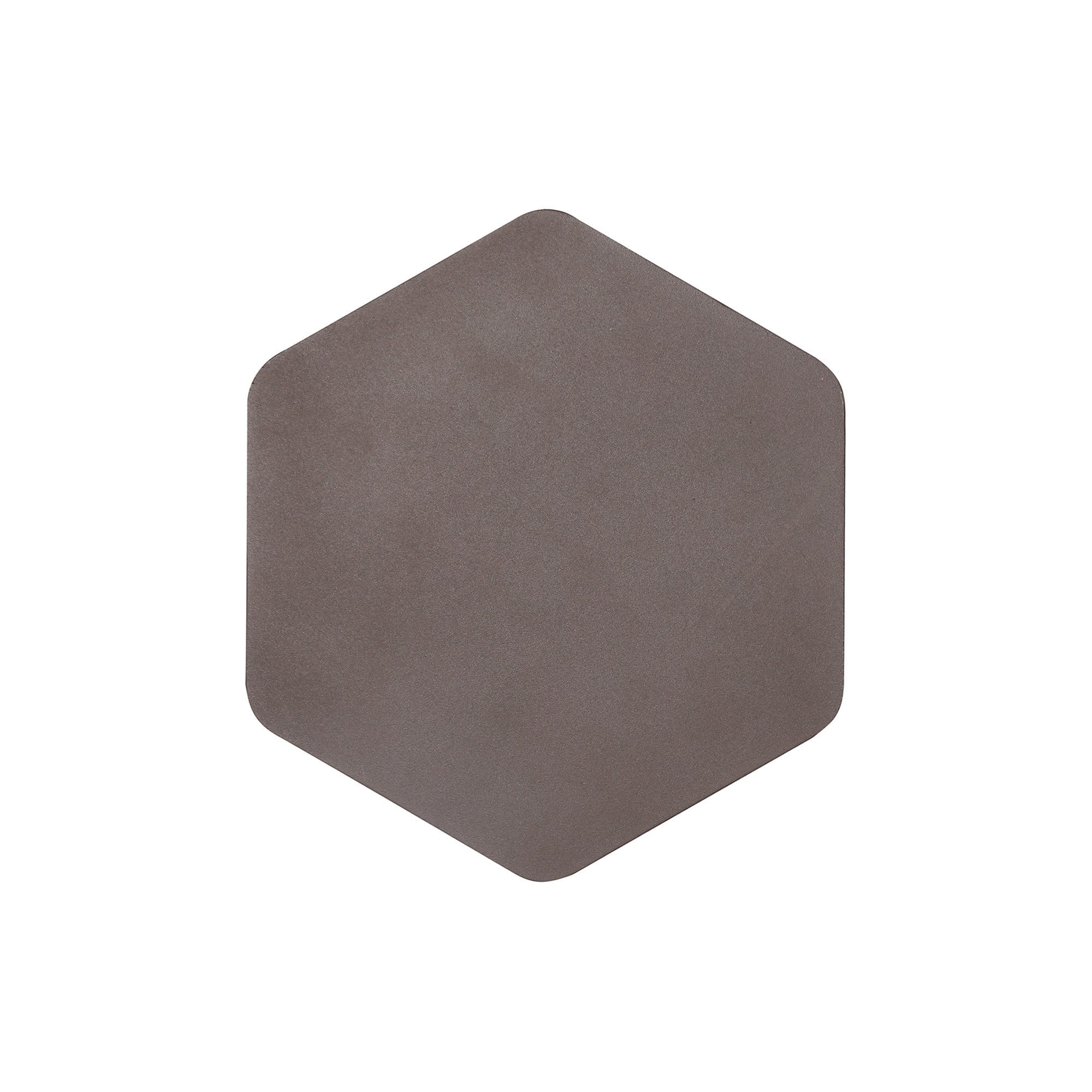 Fabula Kingsley Magnetic Base LED Wall Lamp - 20/19cm Vertical Hexagonal - Central - Coffee & Acrylic Frosted Diffuser