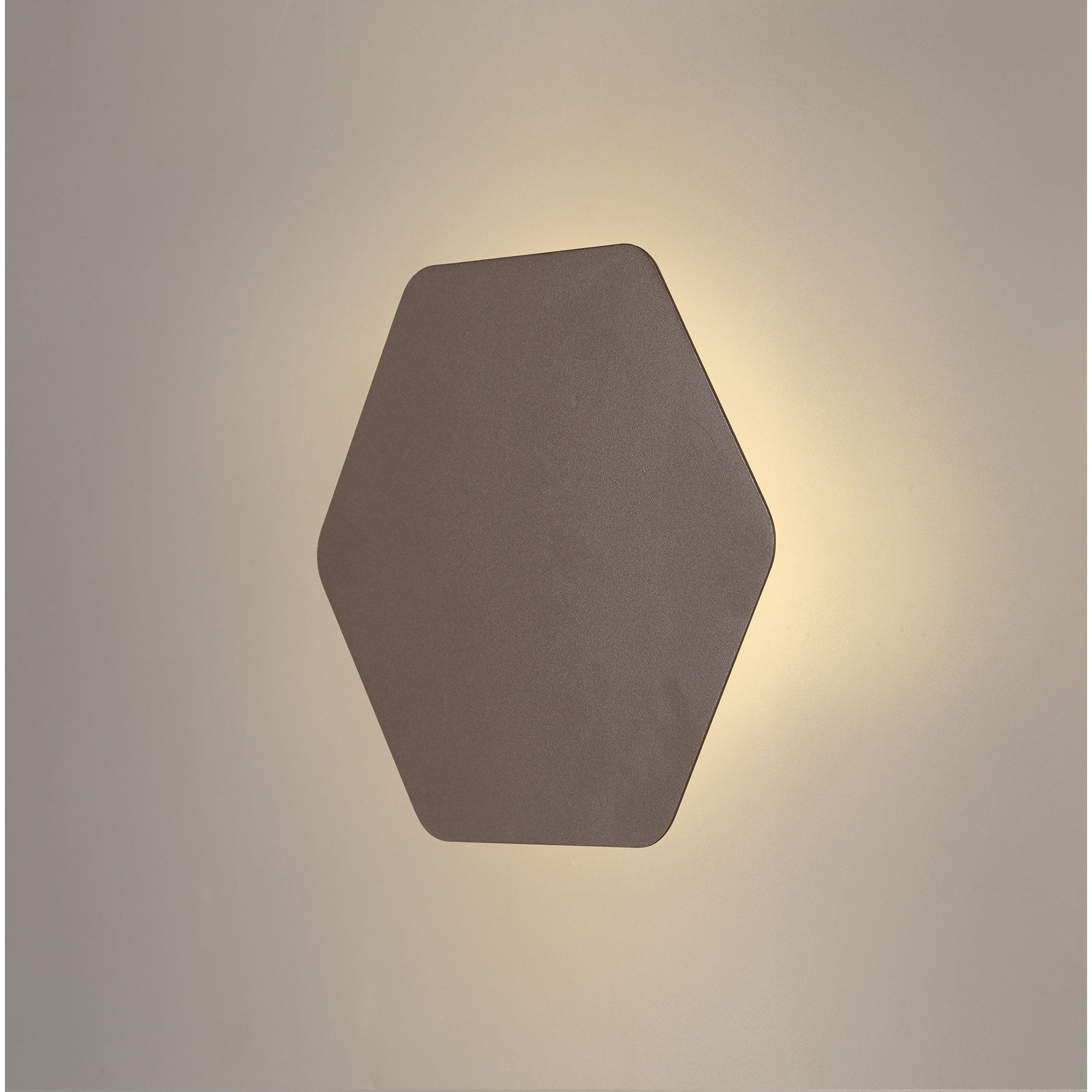 Fabula Kingsley Magnetic Base LED Wall Lamp - 20cm Horizontal Hexagonal - Coffee