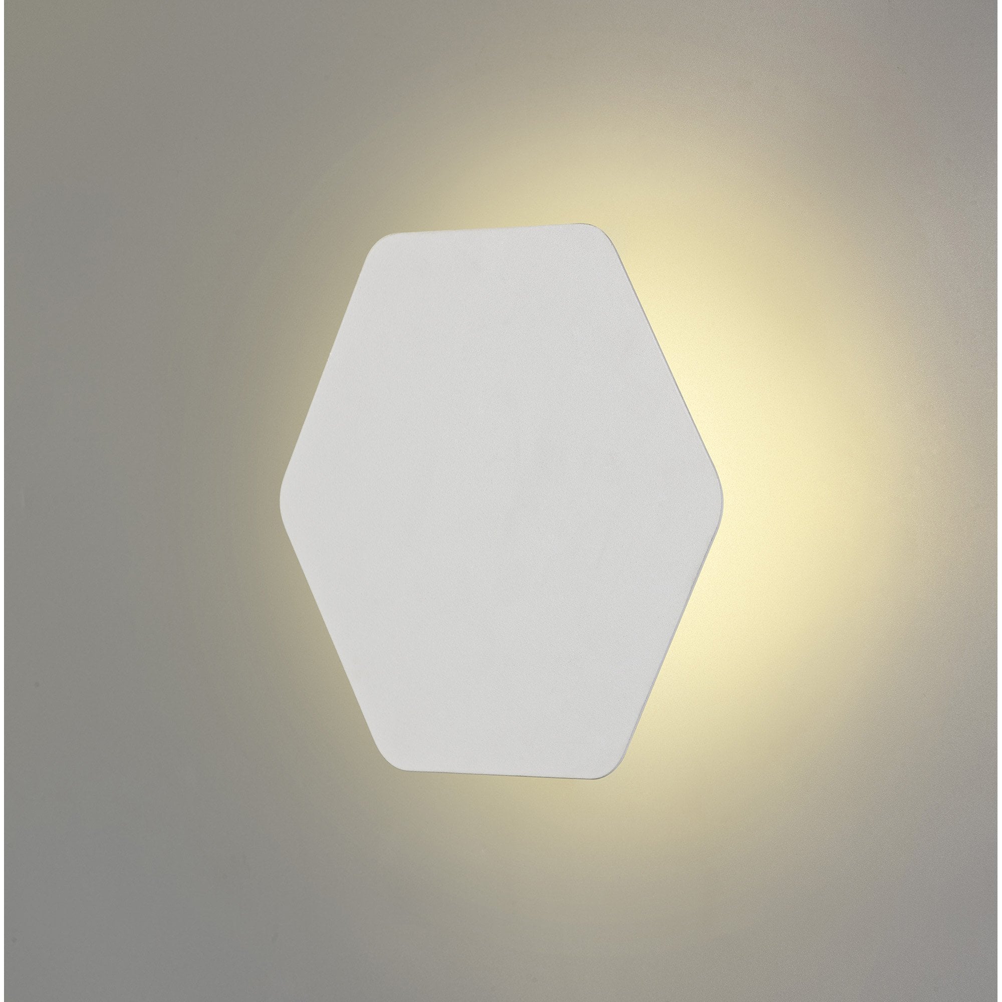 Fabula Kingsley Magnetic Base LED Wall Lamp - 20cm Horizontal Hexagonal - Sand White