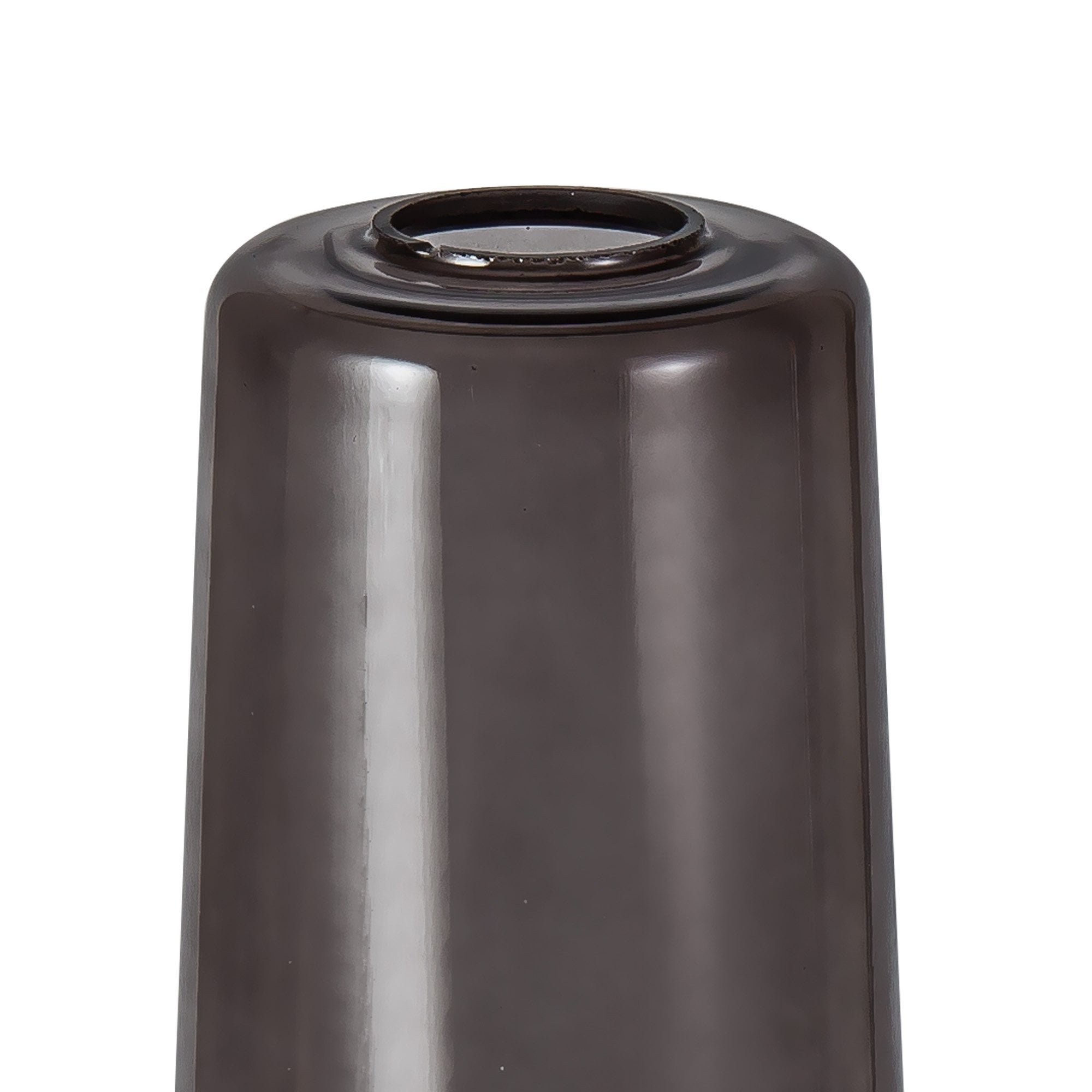 Fabula Laurel Large Cylindrical Cone Shade - Smoked Grey Glass - Shade Only