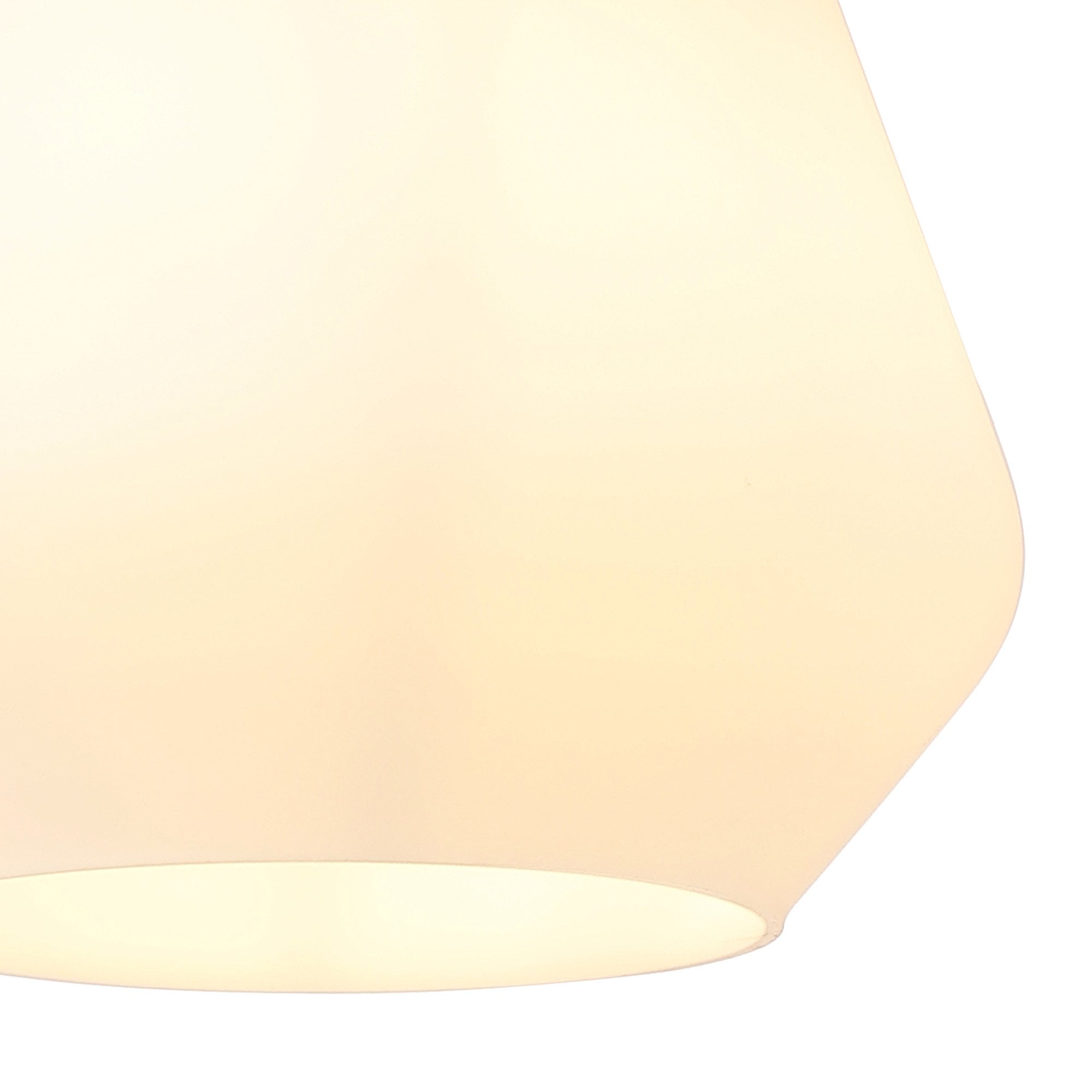 Fabula Laurel Single Flush Light - Kite Shade - Brass & Opal Glass